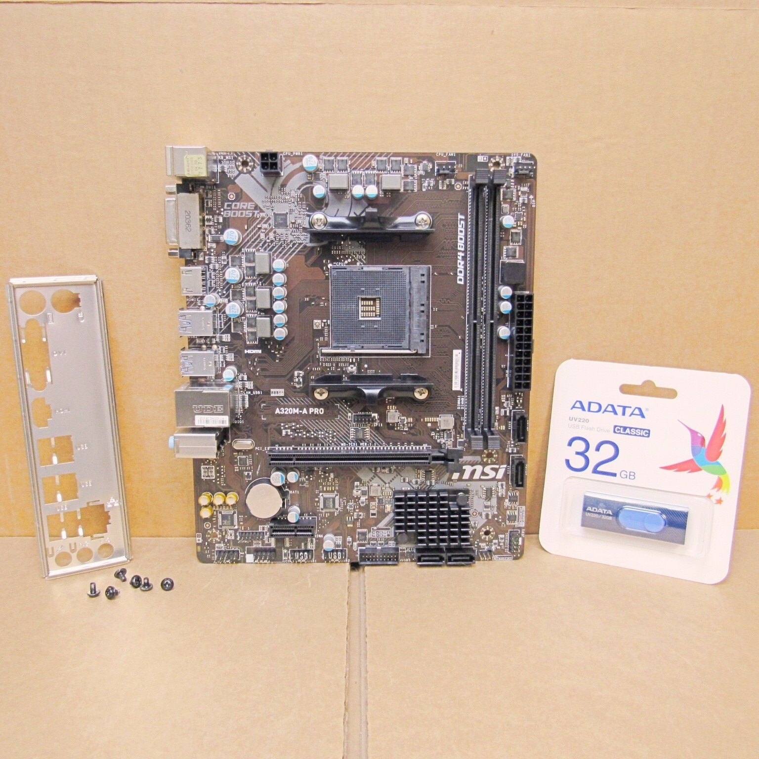 New MSI A320M-A PRO Motherboard w/AM4 and Micro ATX…Windows 10 Home Available