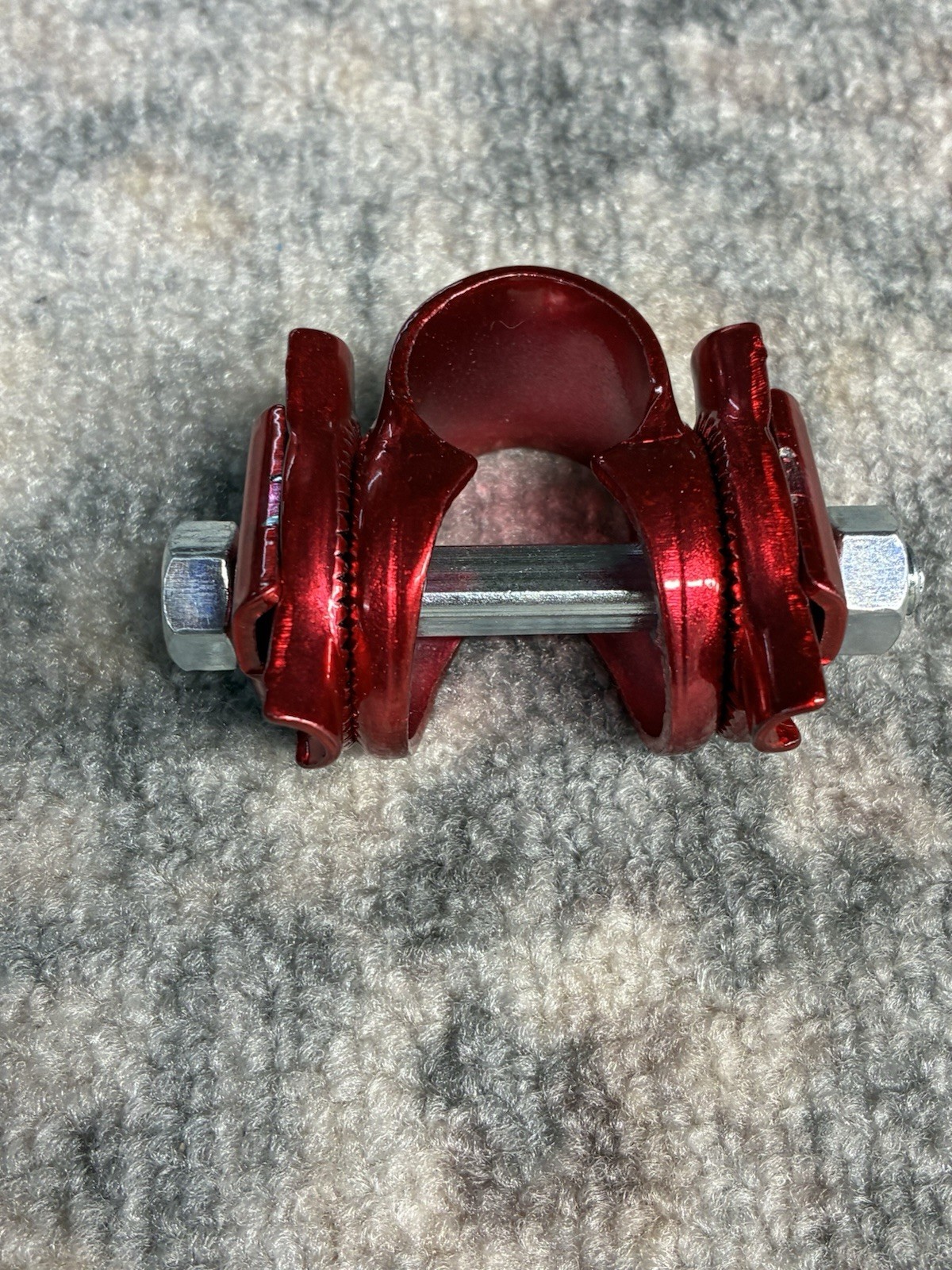 Saddle Clamp Seat Guts Ano Red Single Rail Old School Bmx