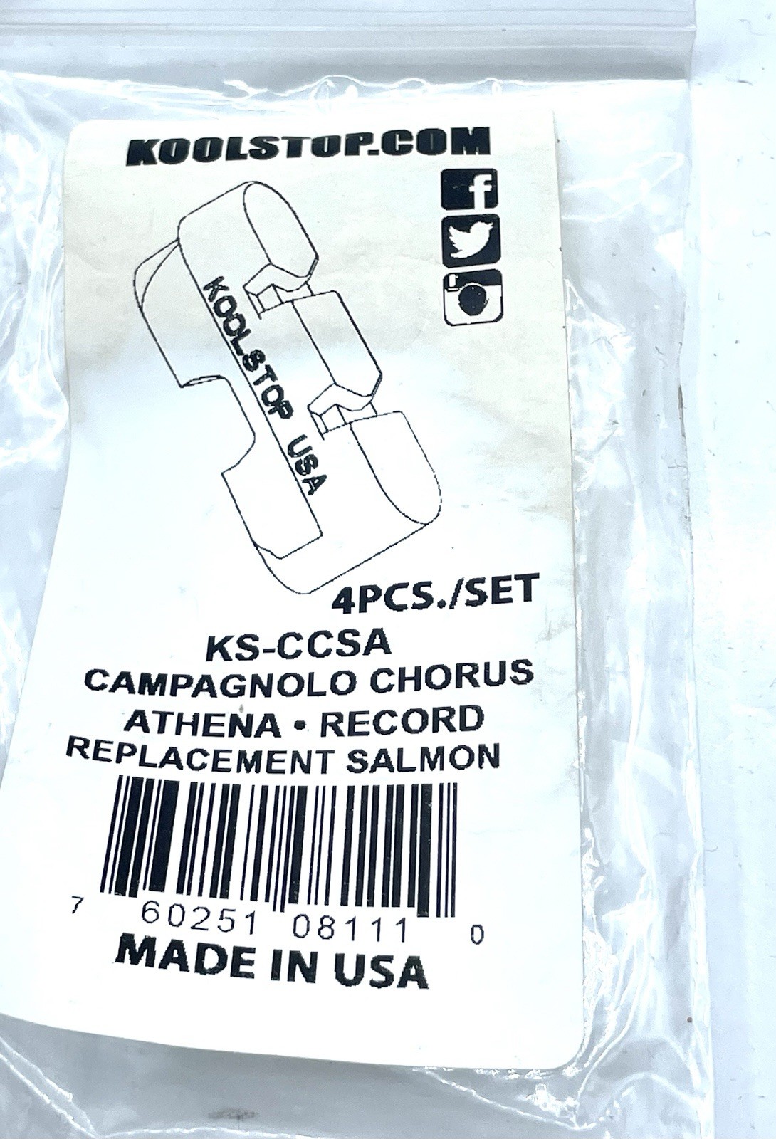 KOOL STOP Campagnolo Record Chorus Vintage Brake Pad Refills SALMON KS-CCSA NOS