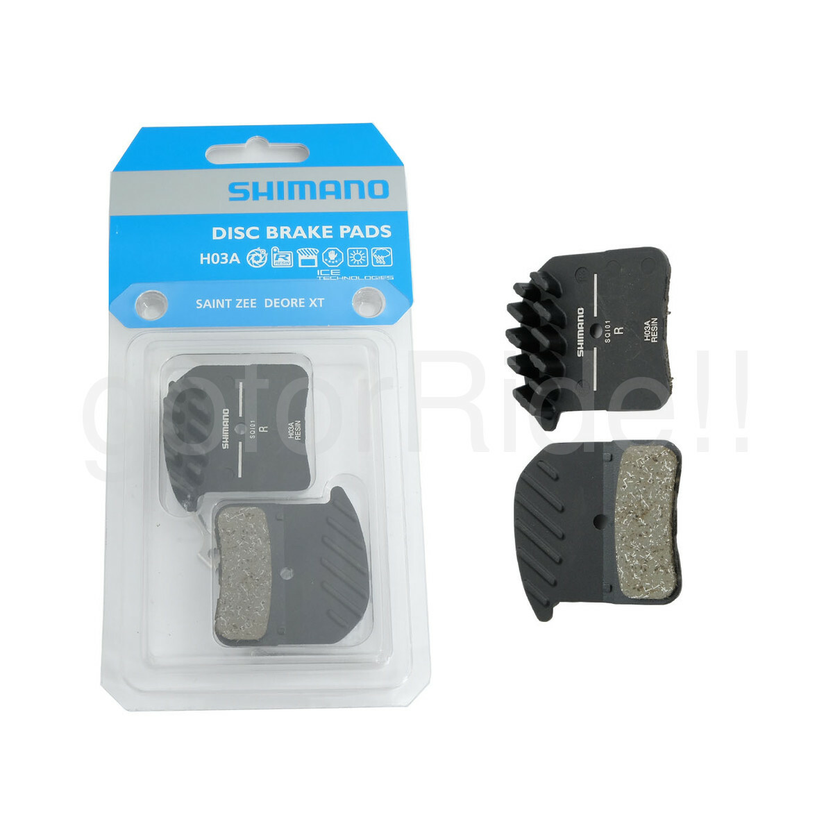 2x Shimano H03A SAINT M820 ZEE XT M8020 Resin Disc Brake Pads Ice Tech Y1XM98020
