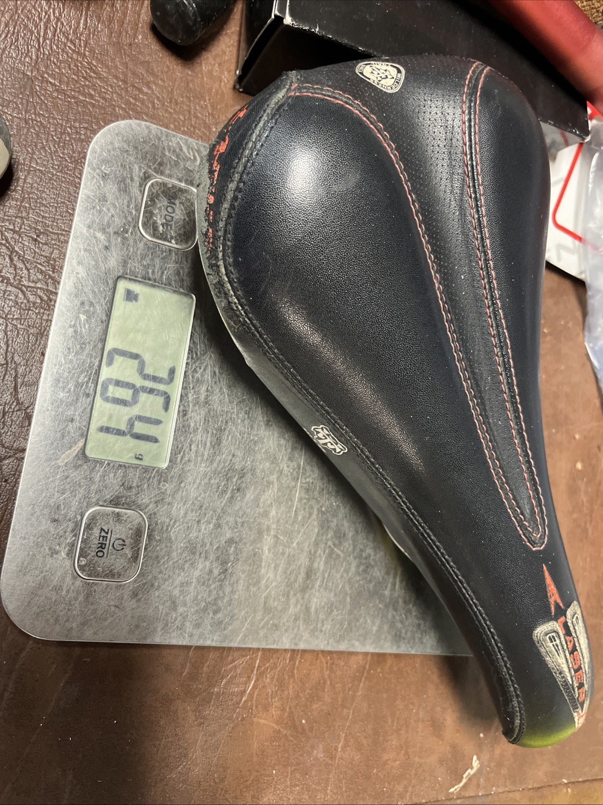 Black WTB Laser V 265mm x 140mm Titanium Rail Saddle