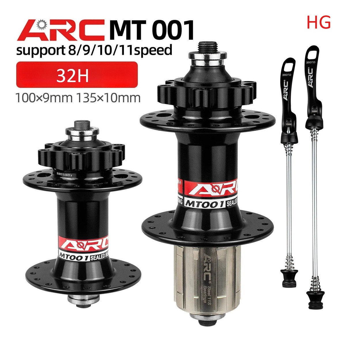 ARC MT001 Thunderous Hubs MTB 36H HG 7-11 Speed Shimano