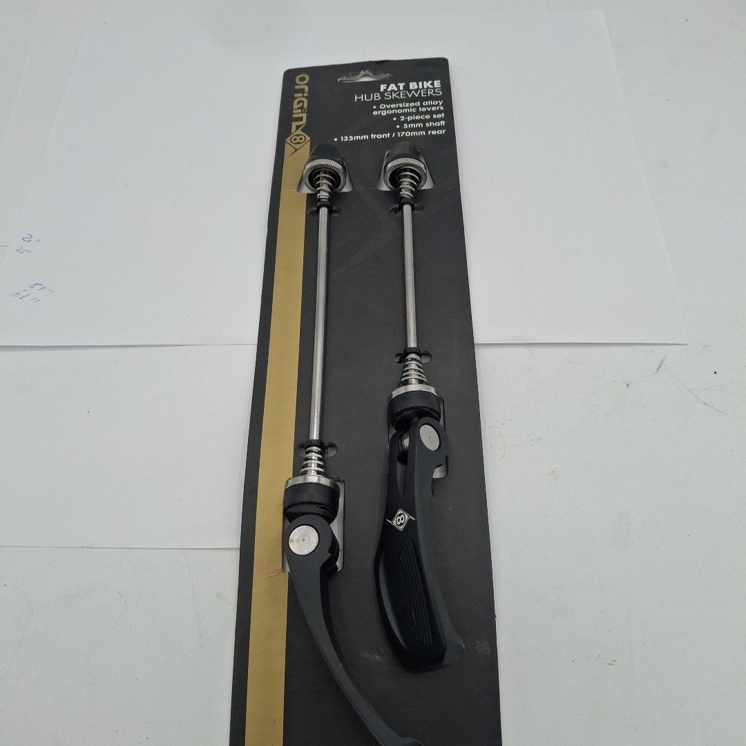 Origin8 TorqLite Fat Bike Hub Skewers Set – Alloy Levers, 135/170mm, Steel