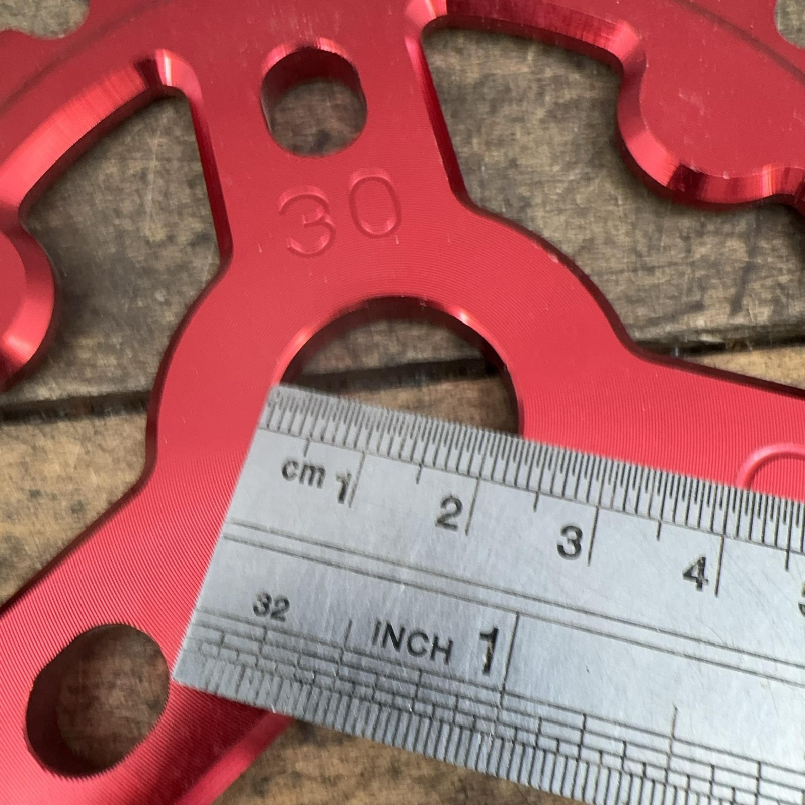 Snafu 30T BMX Sprocket Red Aluminum Chainring Freestyle BMX Bike 30 Tooth NOS