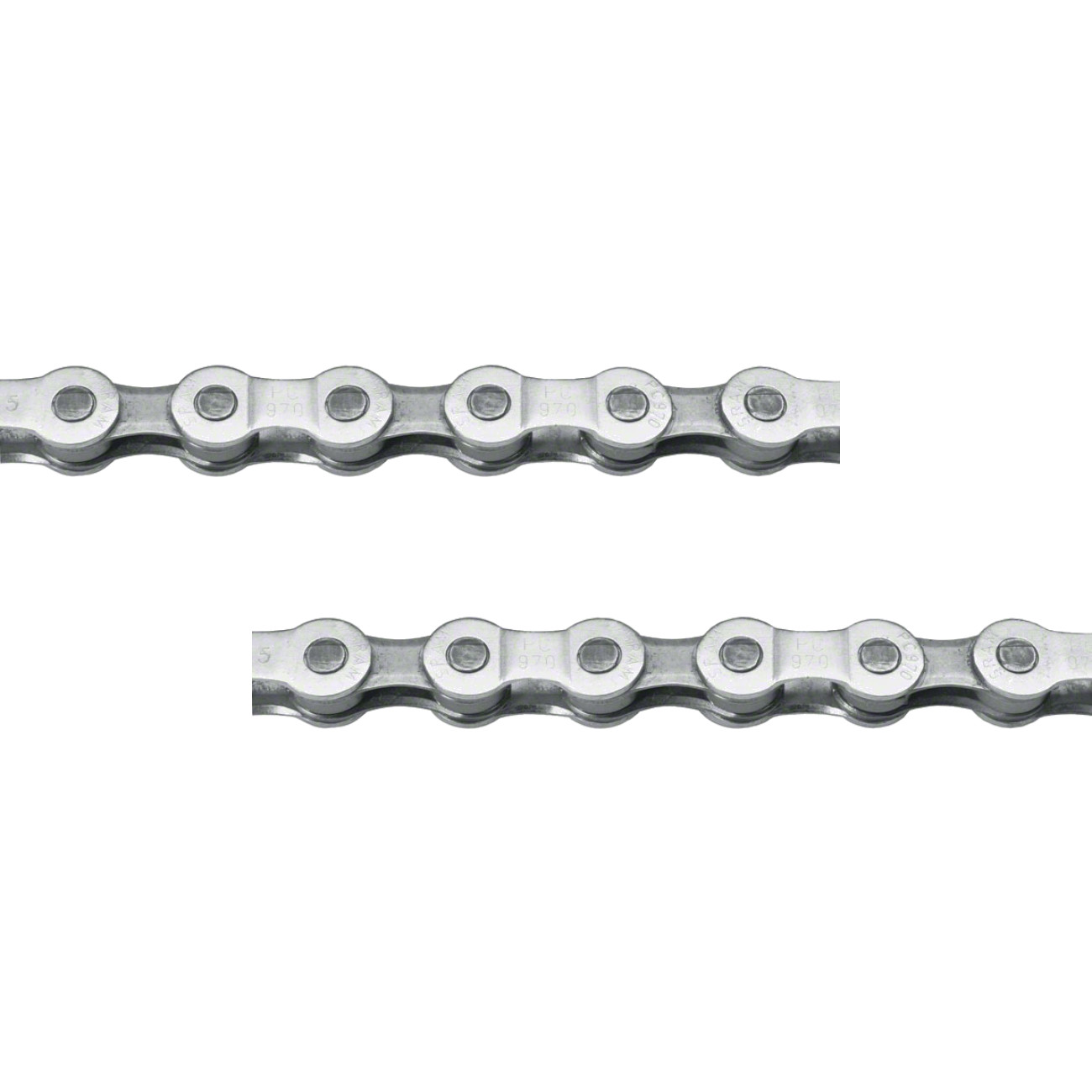 SRAM PC-971 9-Speed Silver Chain with PowerLink & Durable Chrome Hardened Rivet
