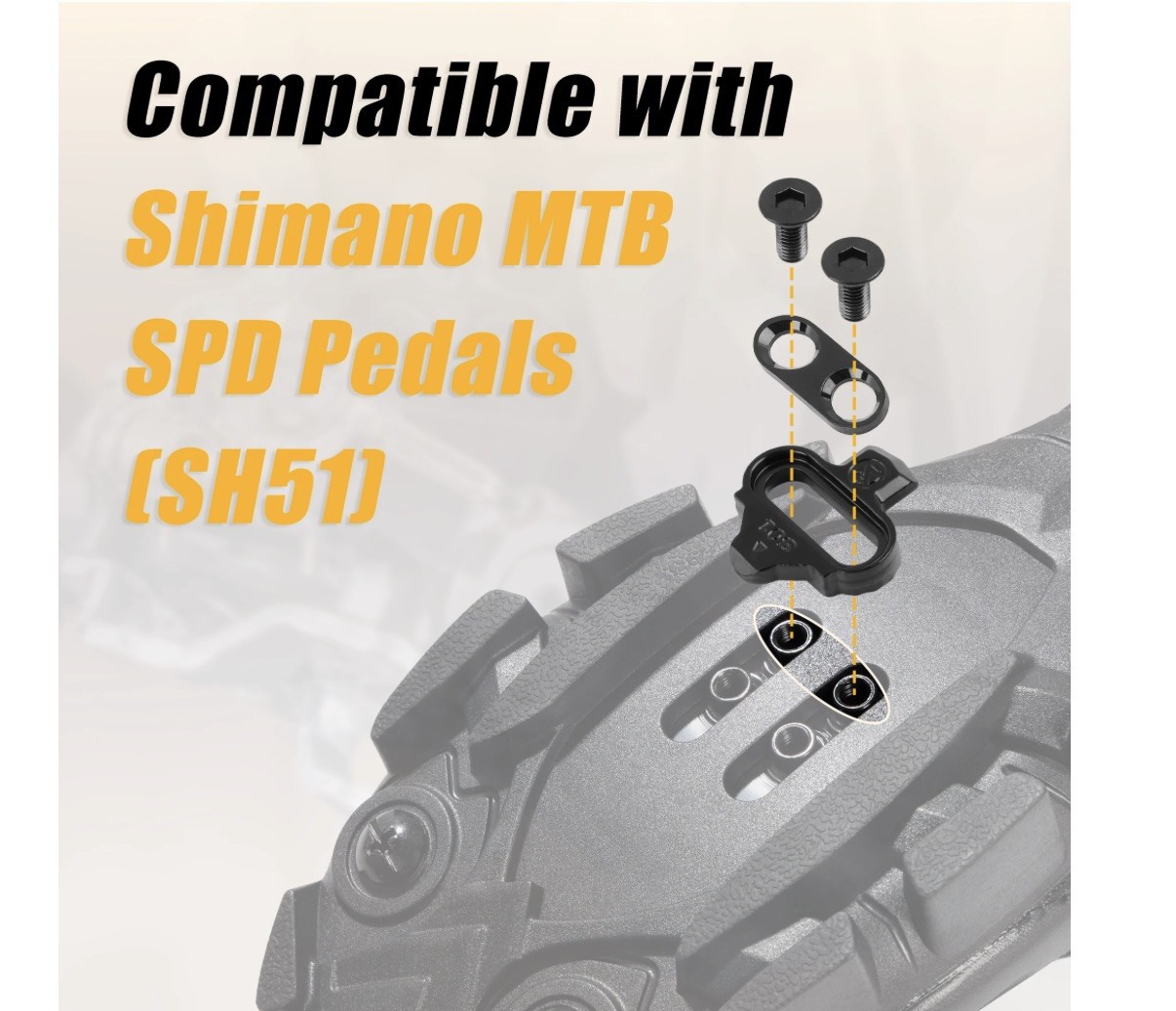 CyclingDeal SPD Cleats SC-S01 2-Bolt MTB Bike PedalCleats Shimano Compatible NEW