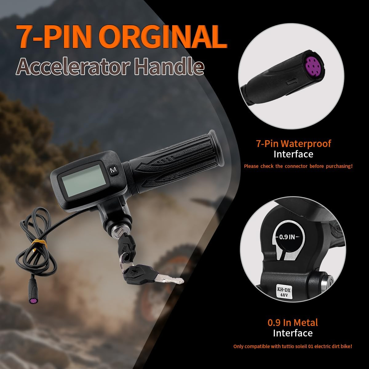 Throttle Integrated Display with M Button for Tutto Tutti Soleil 01 Ebike