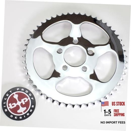 51 Tooth Belt-to-Chain Drive Conversion 5-Spoke Rear Chrome Sprocket with
