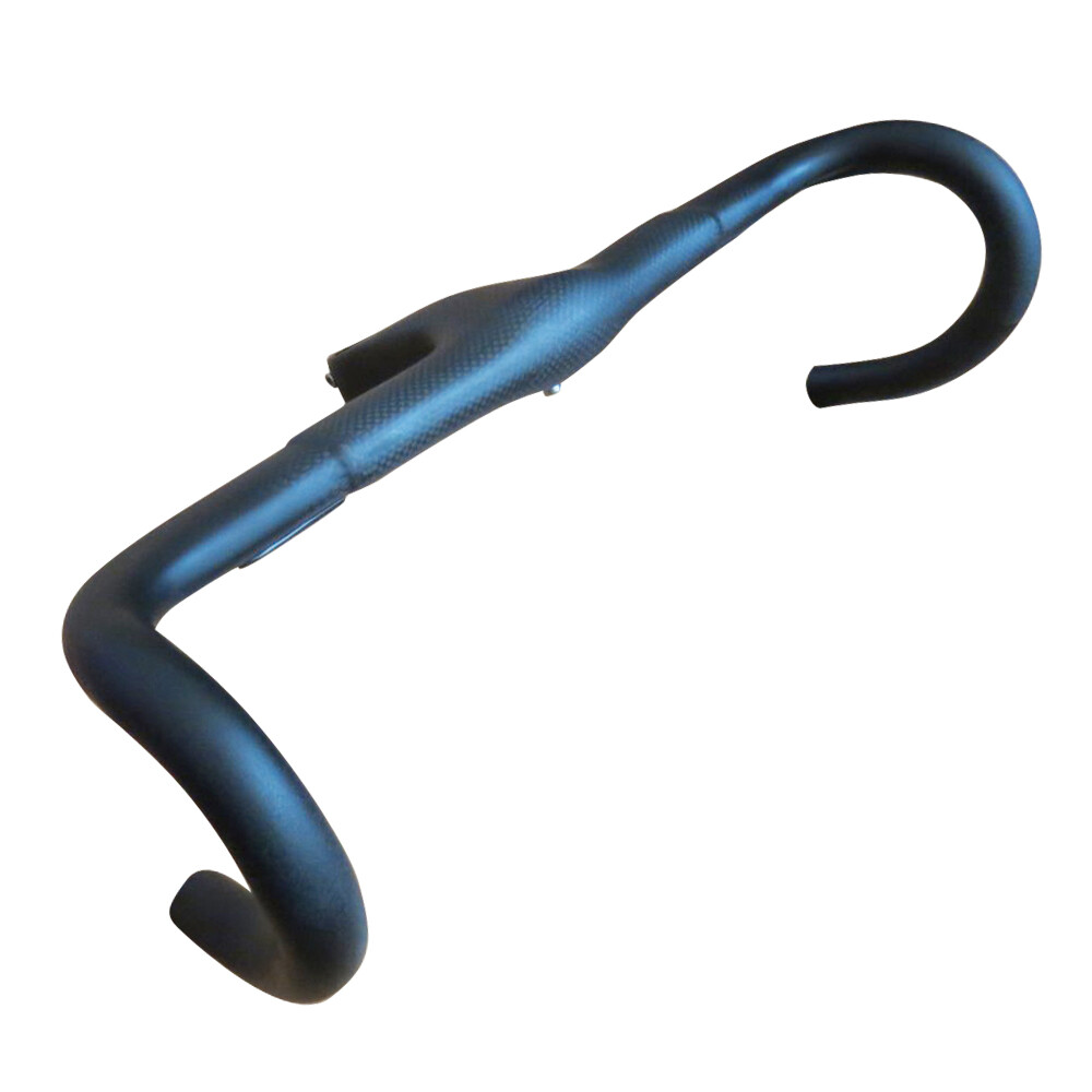 Road Bike Integrated Handlebar Stem Carbon Drop Bar Handle Bar 1-1/8 for Cycling