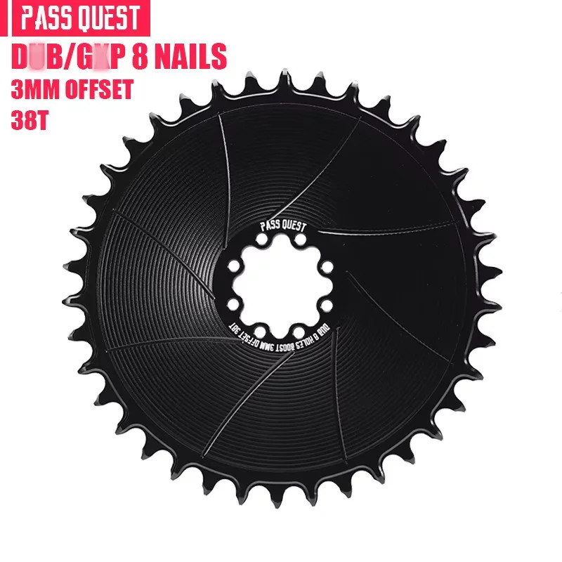 3mm Offest 8-Bolt Chainring Narrow Wide Direct Mount Closed Disc 38-54T Sprocket