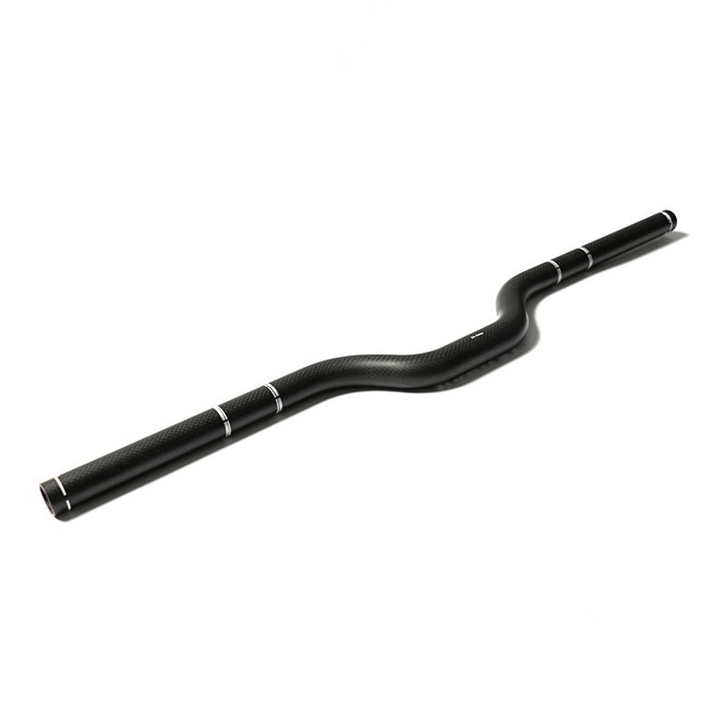 3K Full Carbon Bicycle Handlebars MTB Folding Bike Rise Bar 25.4/31.8*420-740mm