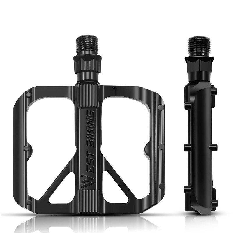 WEST BIKING Bicycle Flat Pedals Ultralight Aluminum DU Bearing MTB Bike Pedals