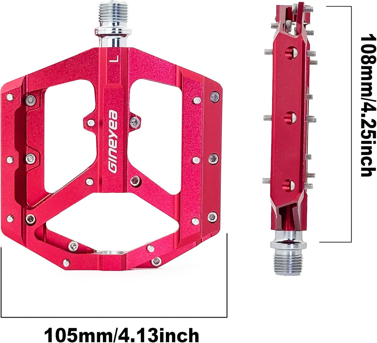 Mountain Bike Pedals, Aluminum Alloy Flat Platform, 9/16″ Sealed Bearing, Lightw