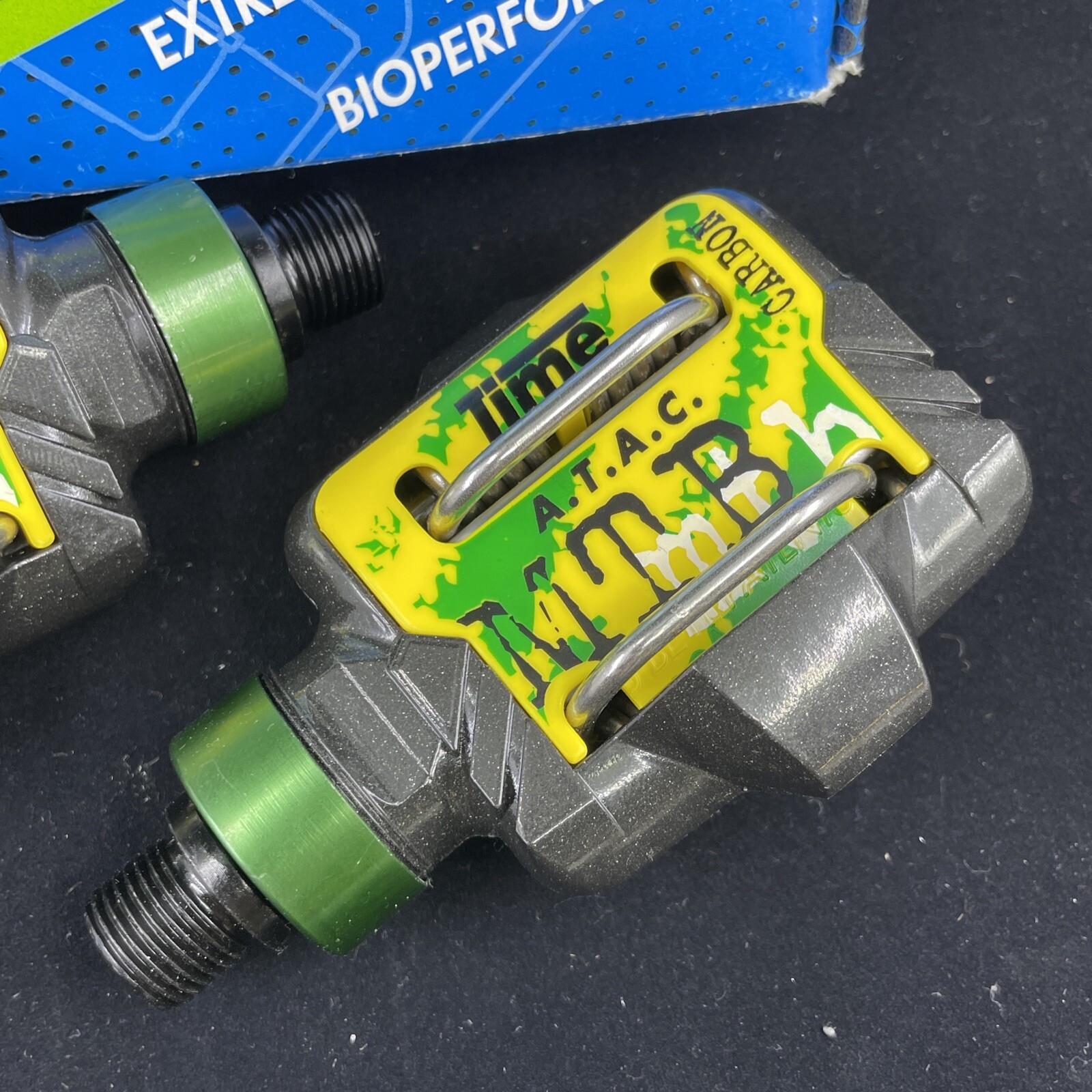 RARE NOS TIME for BIANCHI Limited Edition GREEN ATAC Off-Road Pedals MTB CX