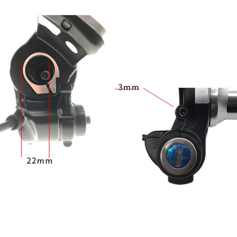 Throttle Grip Set For EBike With Larger LCD Display 36V 48V 60V 6 Pin 8 Pin