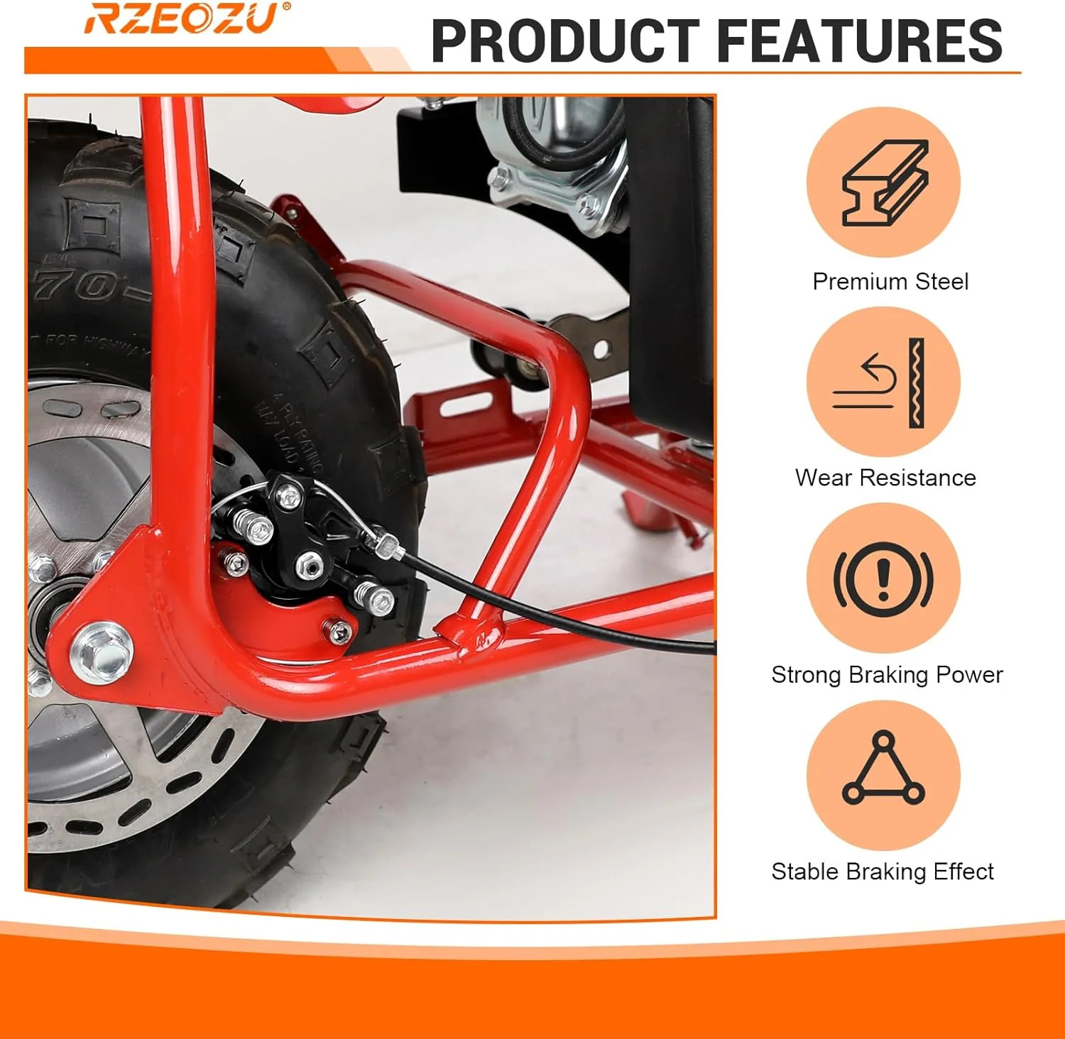 Mini Bike Brake Lever Caliper Kit Replacement for Coleman CT100U | Disc Brake Ki