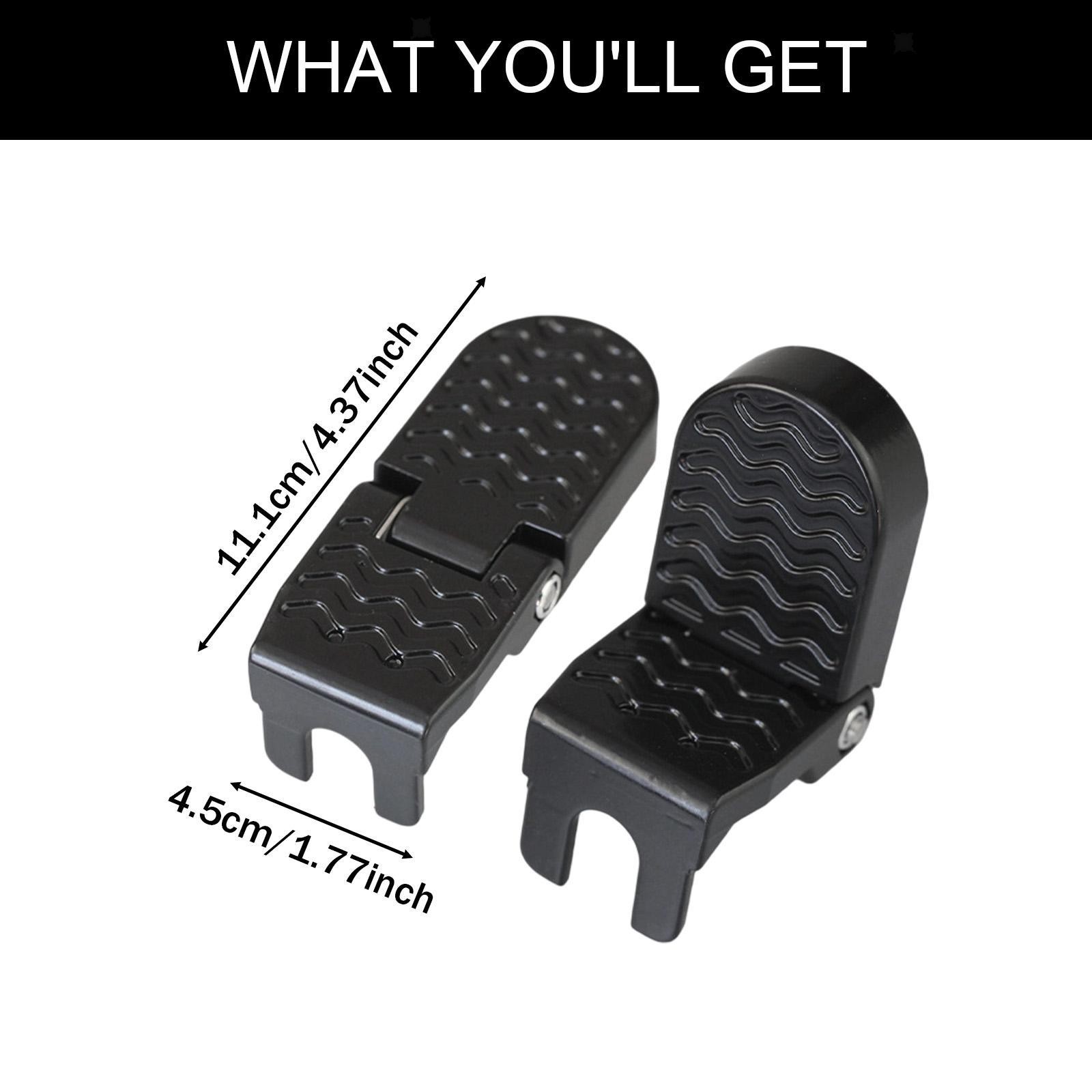 2x Bike Rear Pedals E Bike Foot Pegs for Passenger Folding Bicycle Foot Peg for