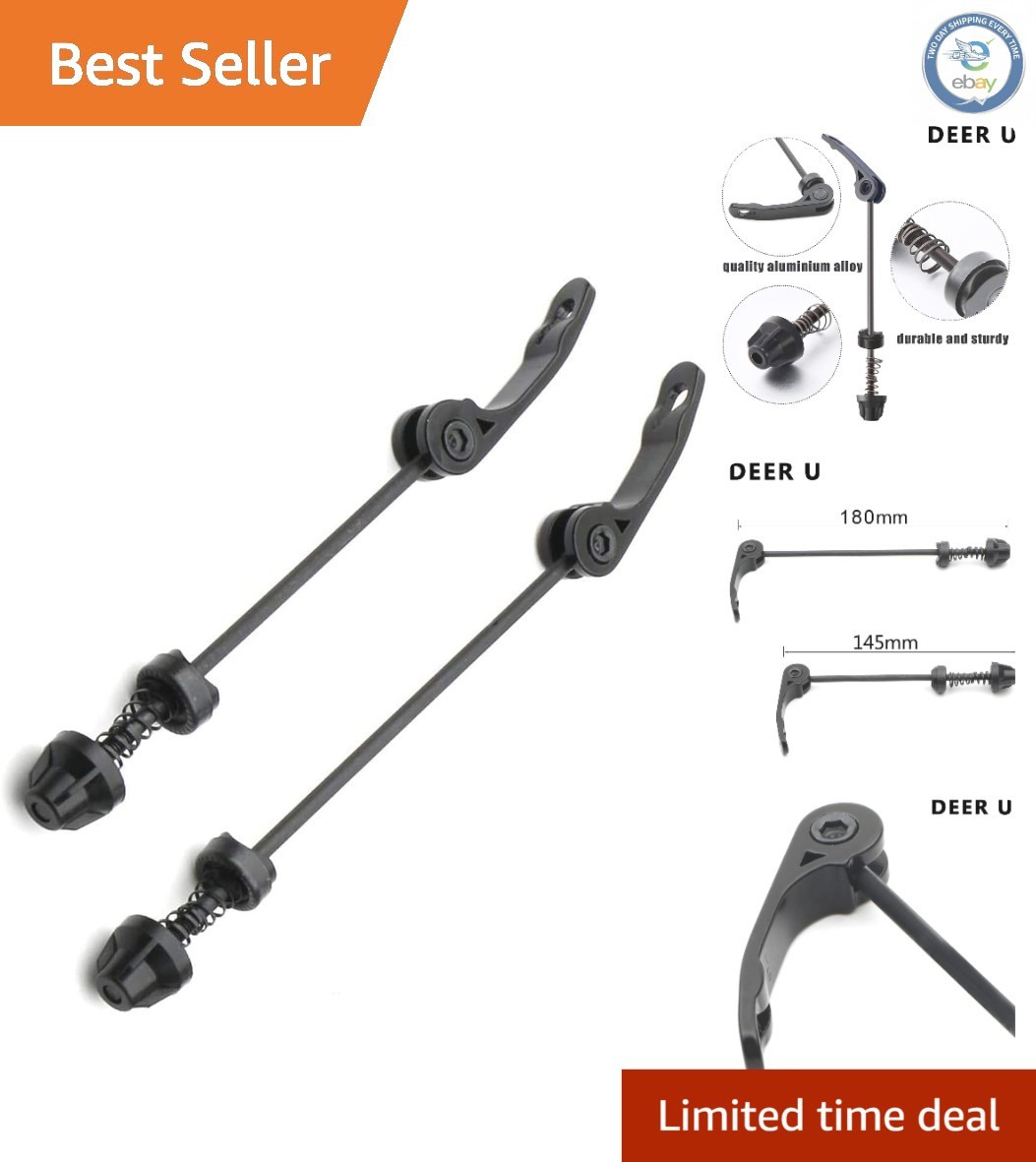 Unisex Durable Steel & Alloy Skewers for Road & Mountain Bikes – 145/180 mm