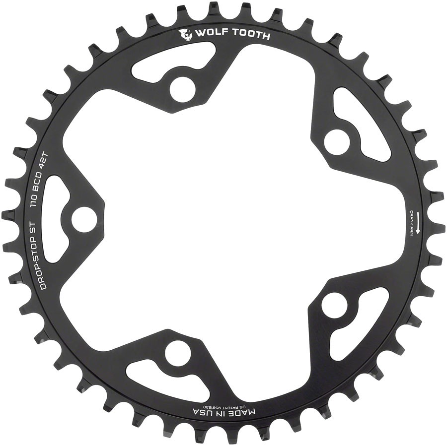 Wolf Tooth 110 BCD Gravel, CX and Road Chainring – 42t, 110 BCD, 5-Bolt,