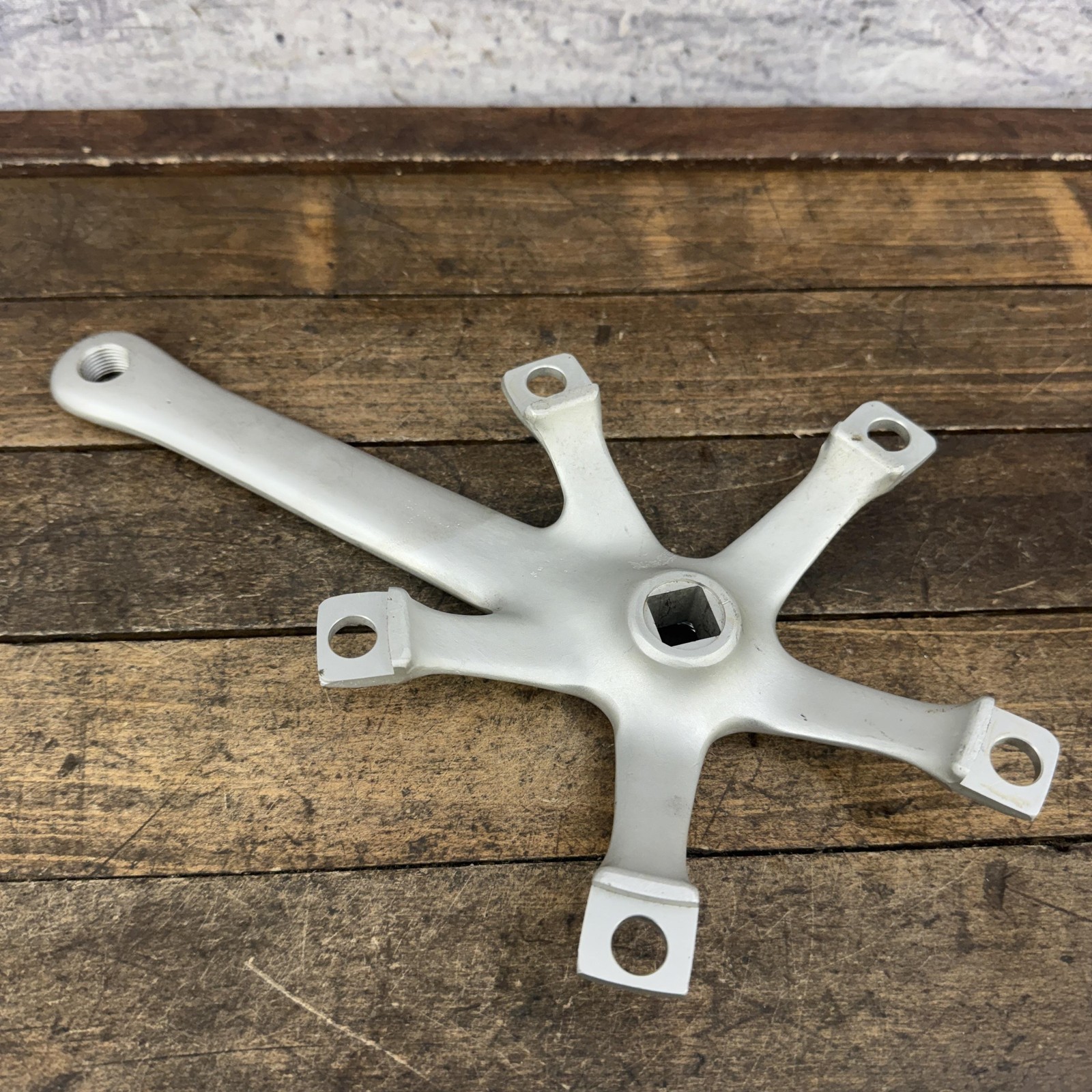 Vintage Edco Competition Crank Arm RIGHT 144 BCD Square Taper Silver Road Swiss