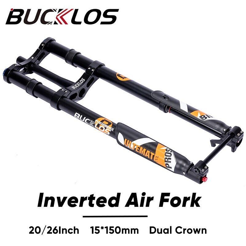 Thru Axle 15*150mm Inverted Air Suspension Fork 20/26Inch Snow E-bike Fat Fork