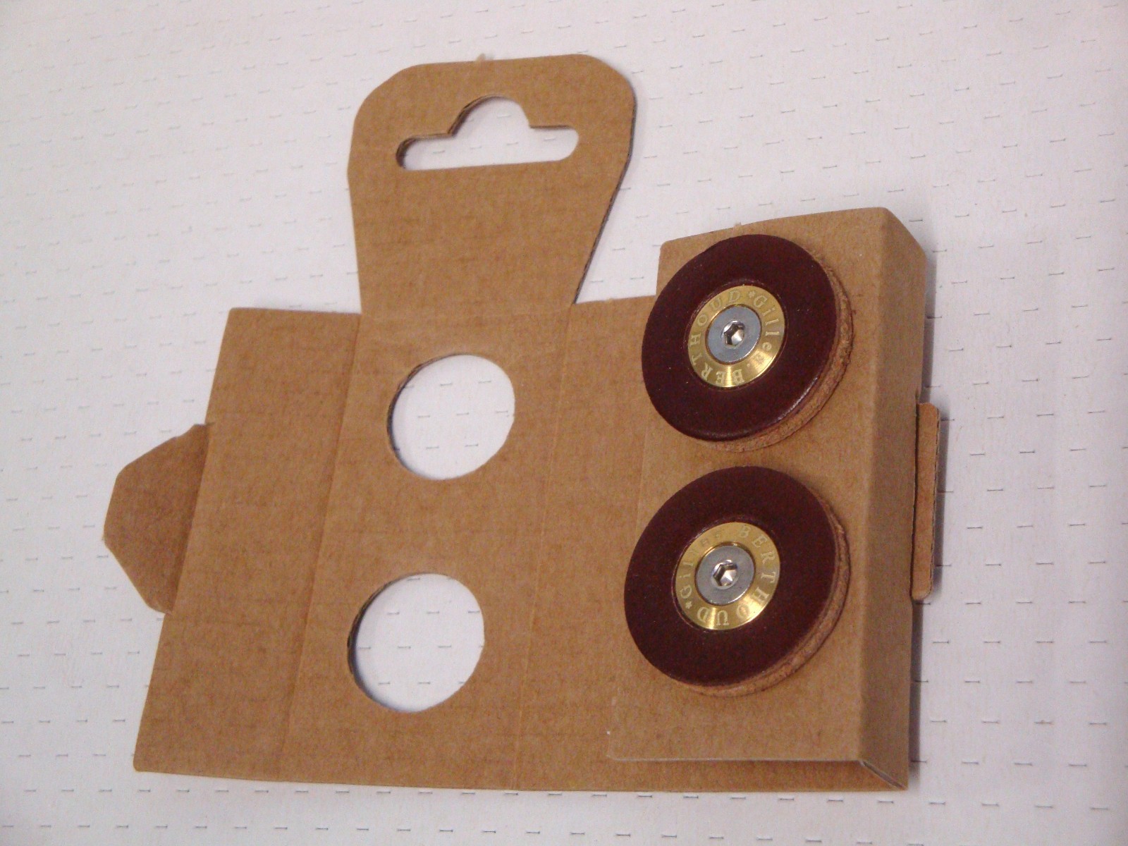 NEW GILLES BERTHOUD LEATHER MTB BAR PLUGS BROWN MTB HANDLEBAR MADE IN FRANCE