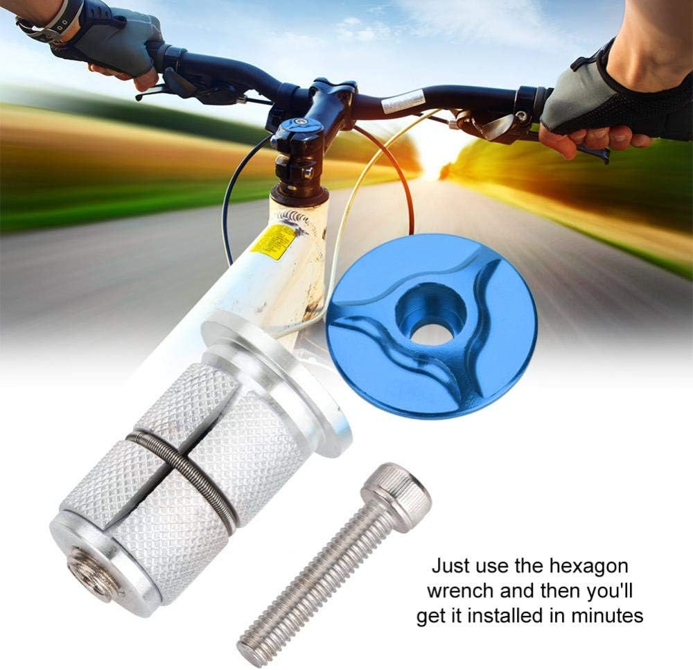 Bike Stem Headset Top Cap,Aluminum Alloy Bicycle Headset Top Cap Bike Fork Expa