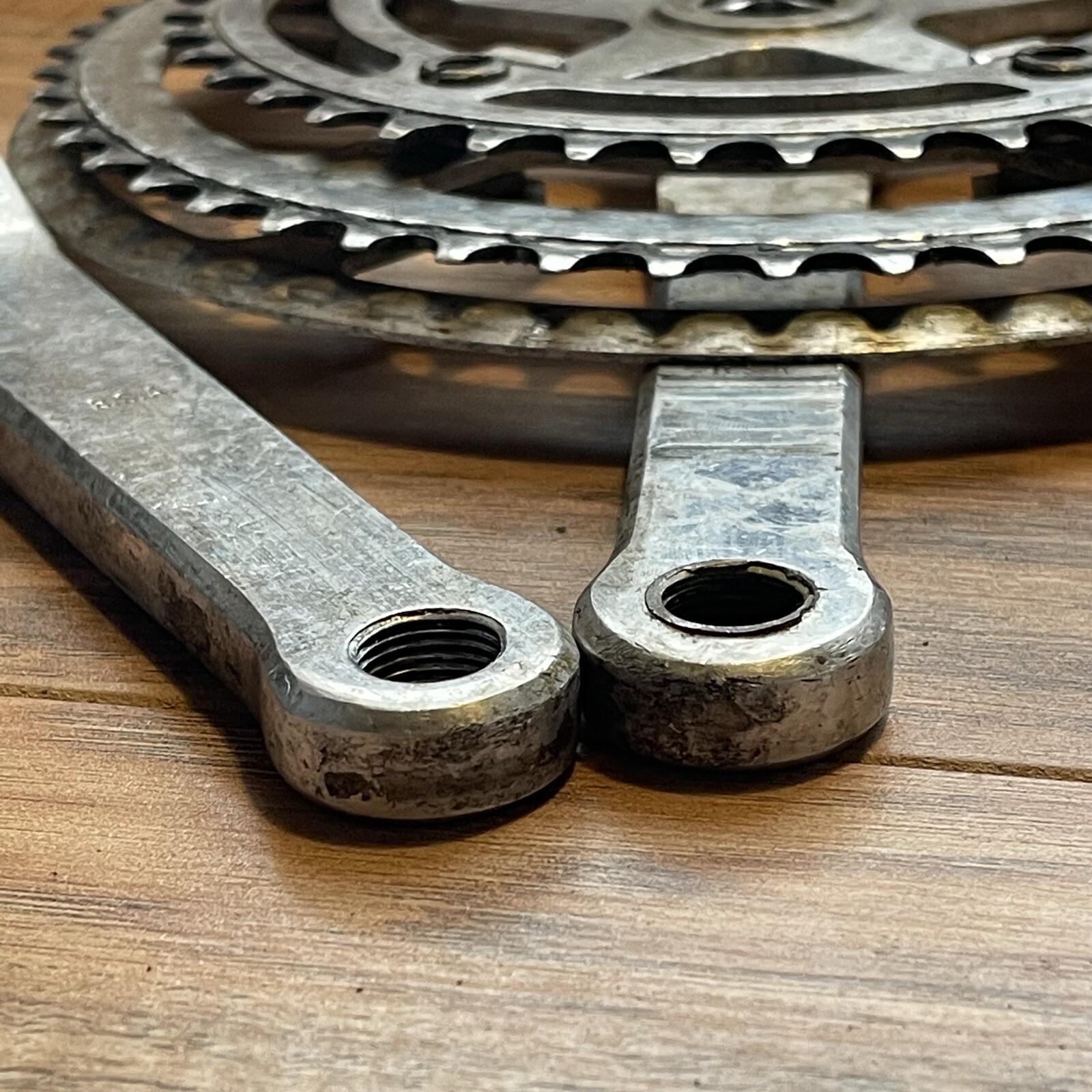 Vintage Nervar Star Crankset BSA English 170 Double 52 42 9/16