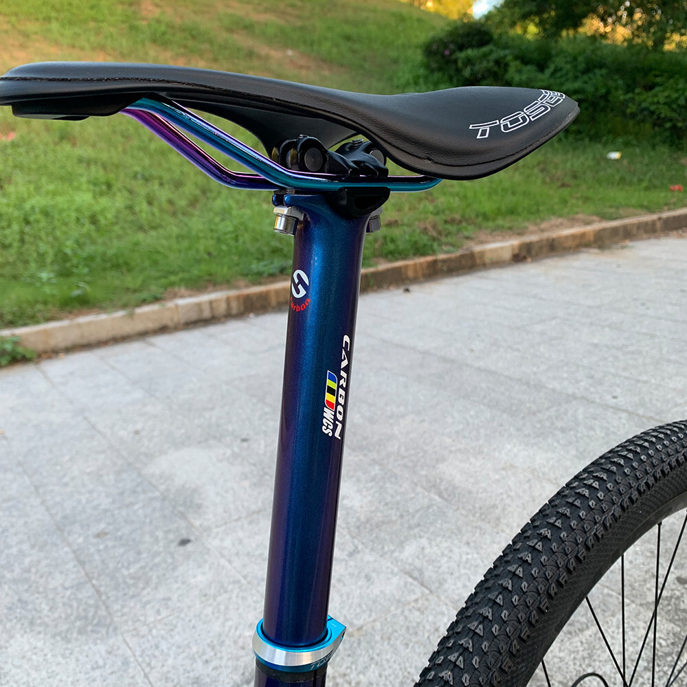 2026 Toseek Carbon Fiber MTB Road Bike Seatpost Bicycle 27.2/30.8/31.6*350/400mm