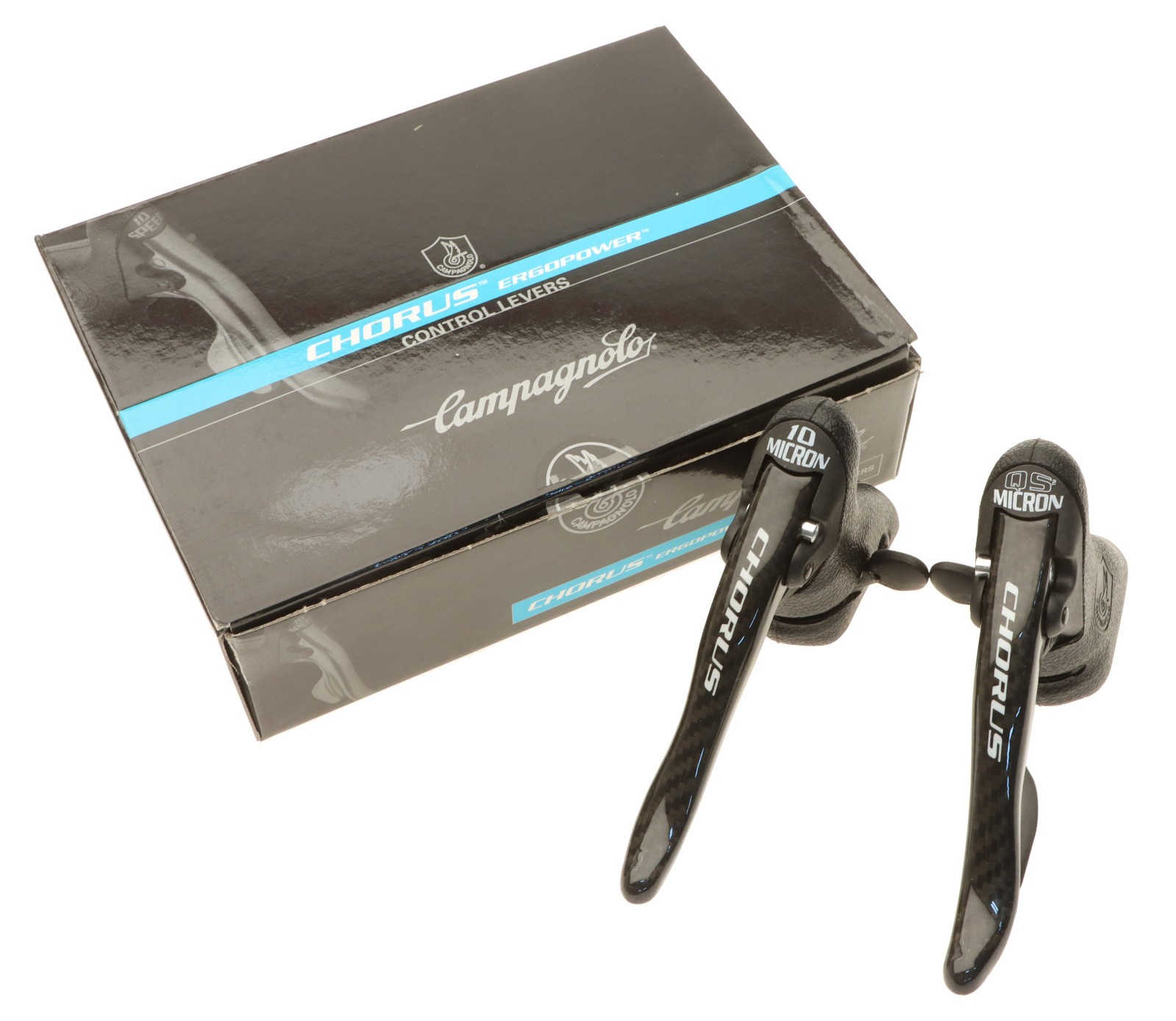 Campagnolo Chorus 10 Speed Carbon Ergopower Brake Levers Shifters 2007 NOS NEW