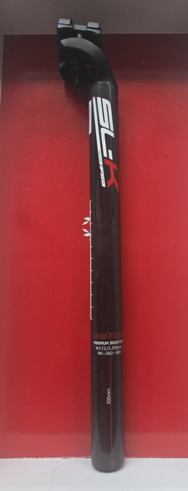 FSA SL-K UD Carbon Plain Seatpost 27.2mm x 350mm Black/Red/White