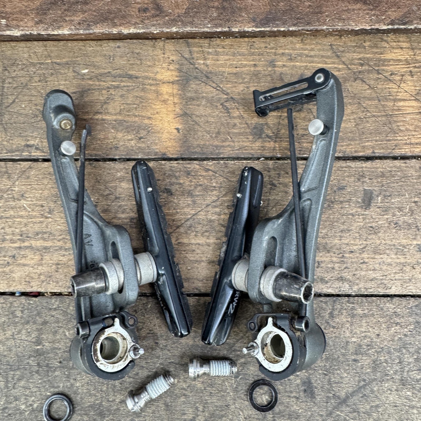 Vintage Avid Single Digit Ti V-Brake Caliper Gray F/R MTB Bike Linear Pull