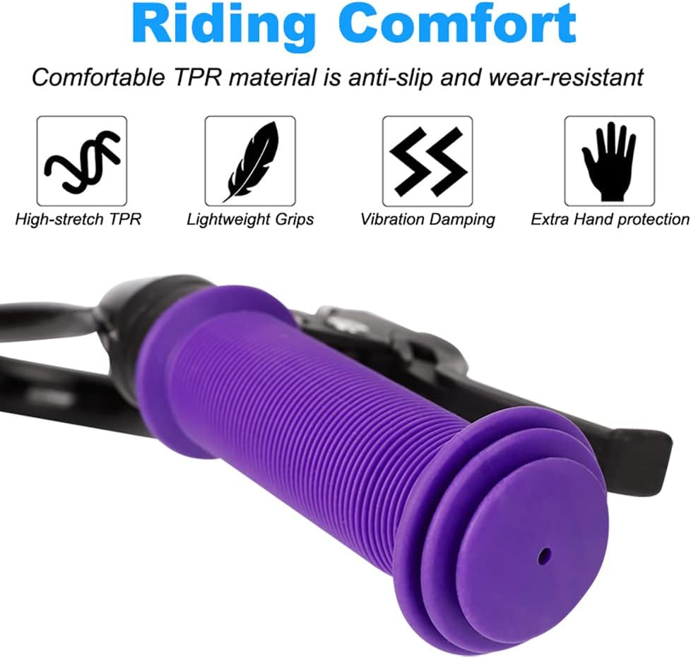 Kids Bike Grips – 105mm Bicycle Handlebar Grips With Mushroom Pattern for Bikes,