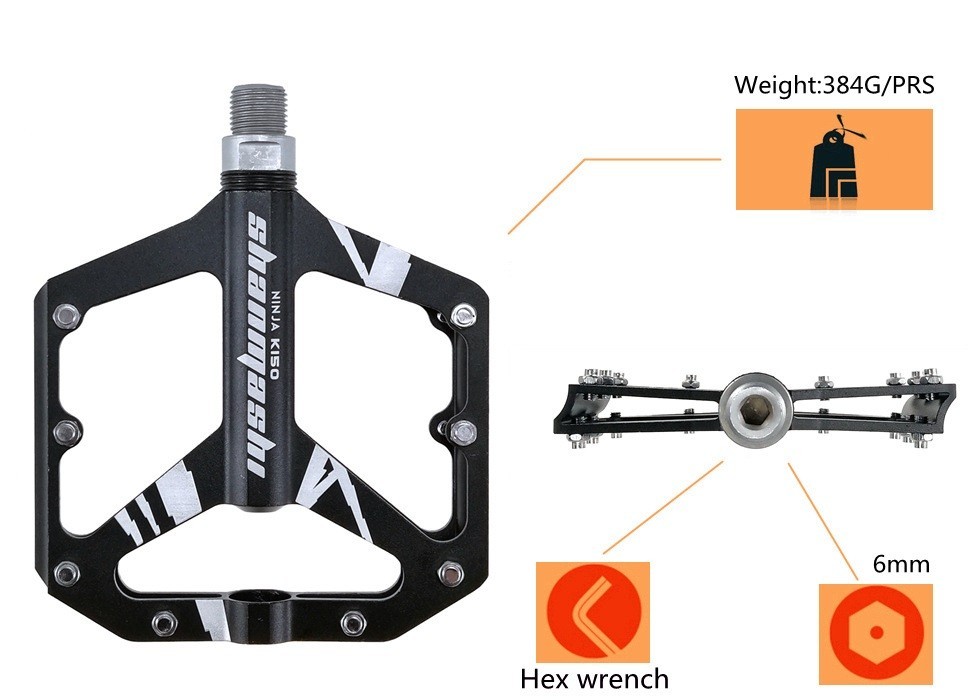CNC Aluminum Road MTB Folding Bike Cycling Bicycle Pedal Flat Pedals Bearings
