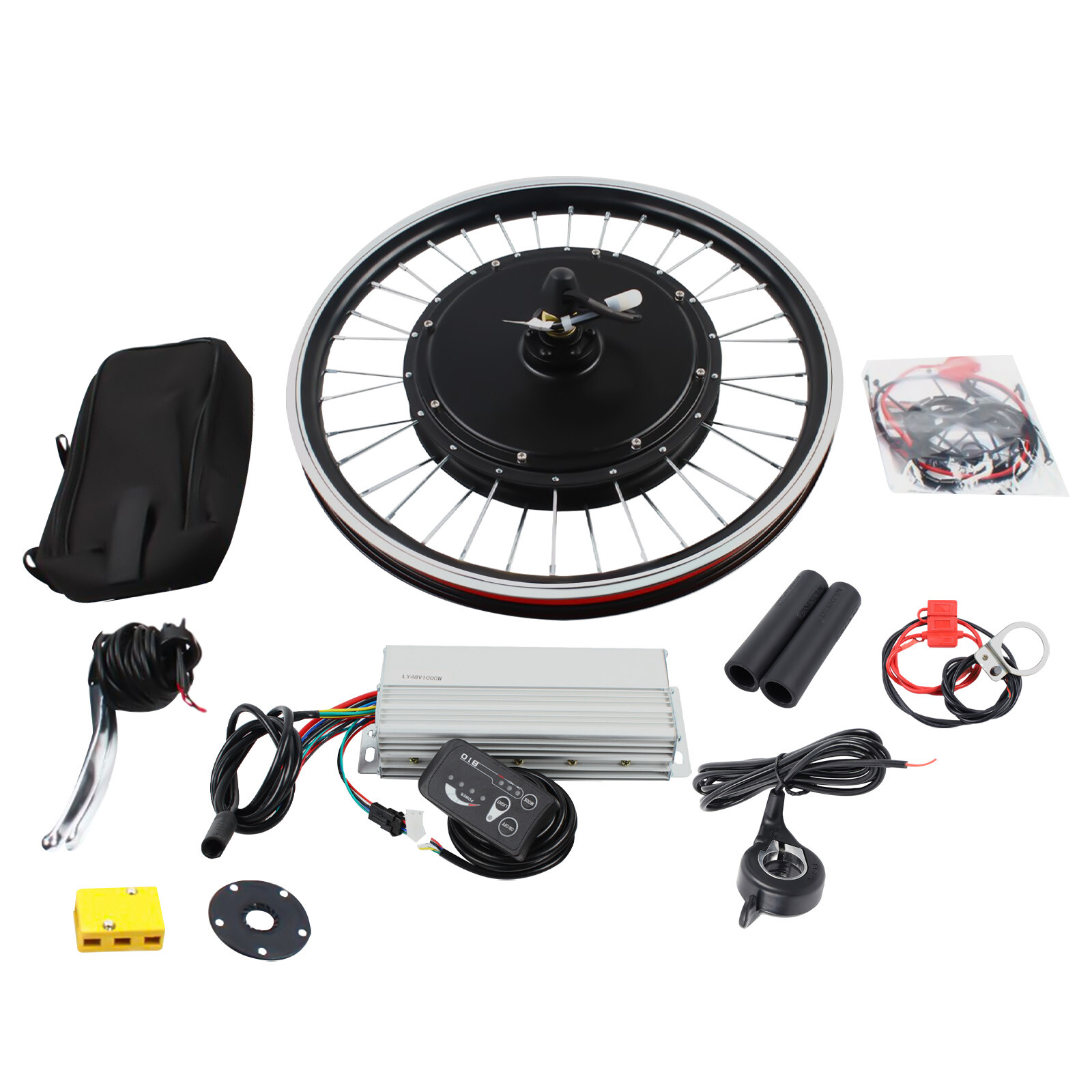 20 inch 48V 1000W Front Wheel Motor Electric Bicycle E-bike Conversion Kit LED
