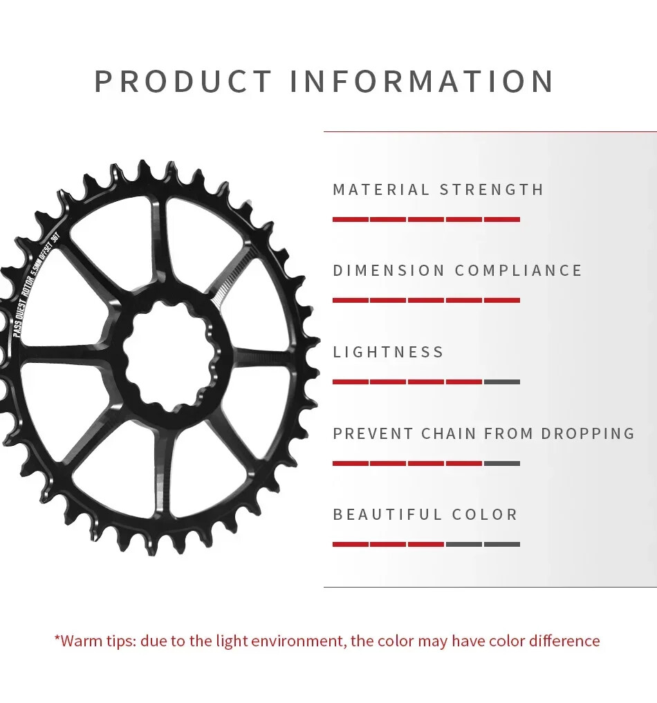5.5mm Offset Round Bicycle Sprocket 28T-36T Road Bike Crankset Wide Chainrings