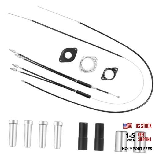 BMX Bike Gyro Brake Cables Front + Rear (Upper + Lower) with Spinner Rotor