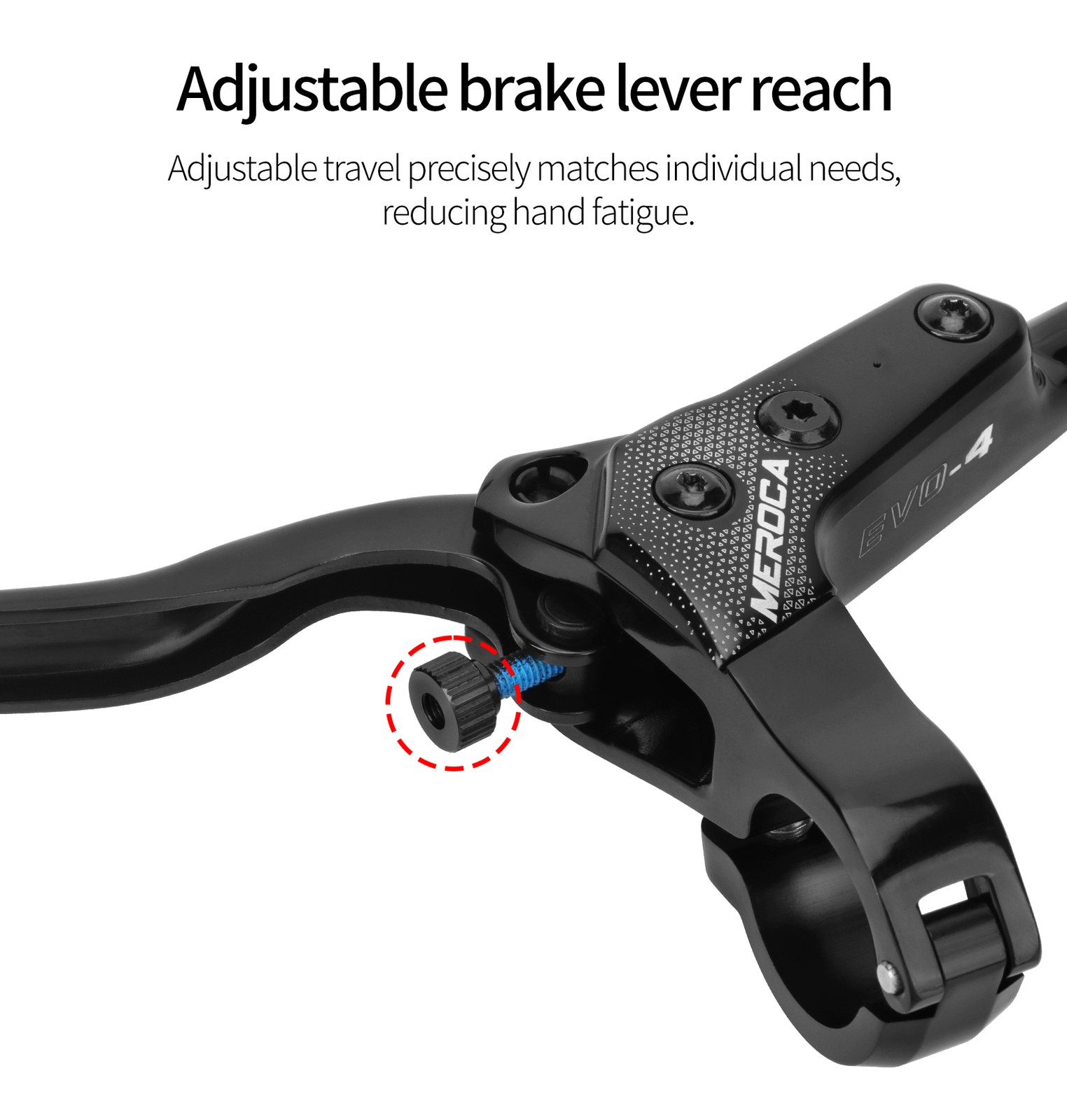 MEROCA 4-Piston Hydraulic Disc Brake Set For Mountain Bike Front/Rear 850/1550mm