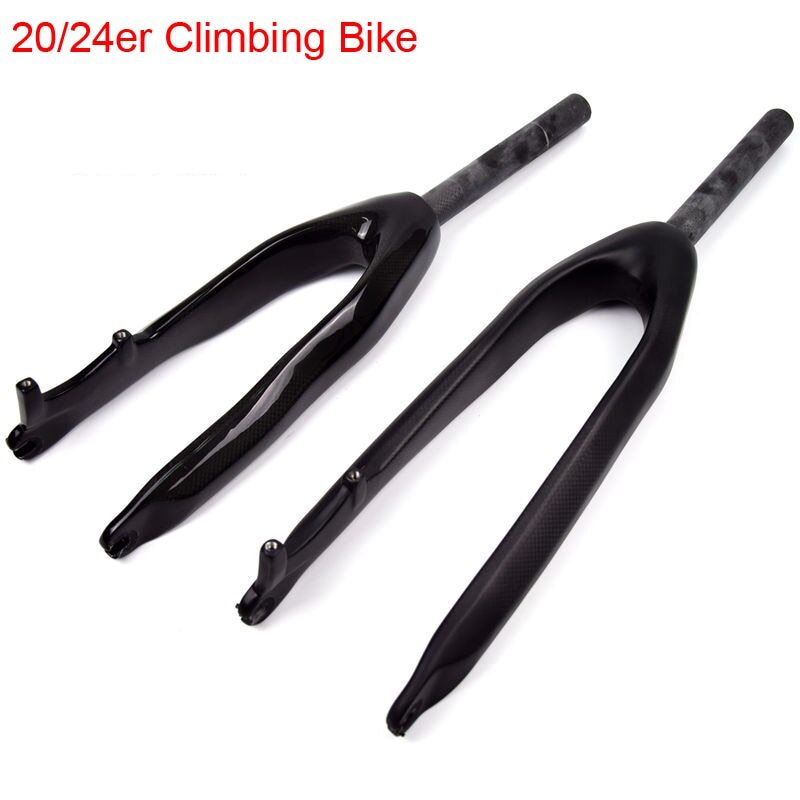 20er 24er Climbing BMX Bike Carbon Fork mtb Bicycle 28.6mm Forks Disc Brake