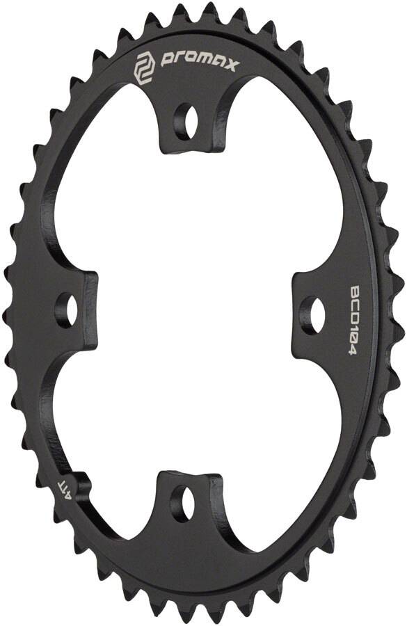 Promax 4-Bolt Chainring – 41t, 104 BCD, Black
