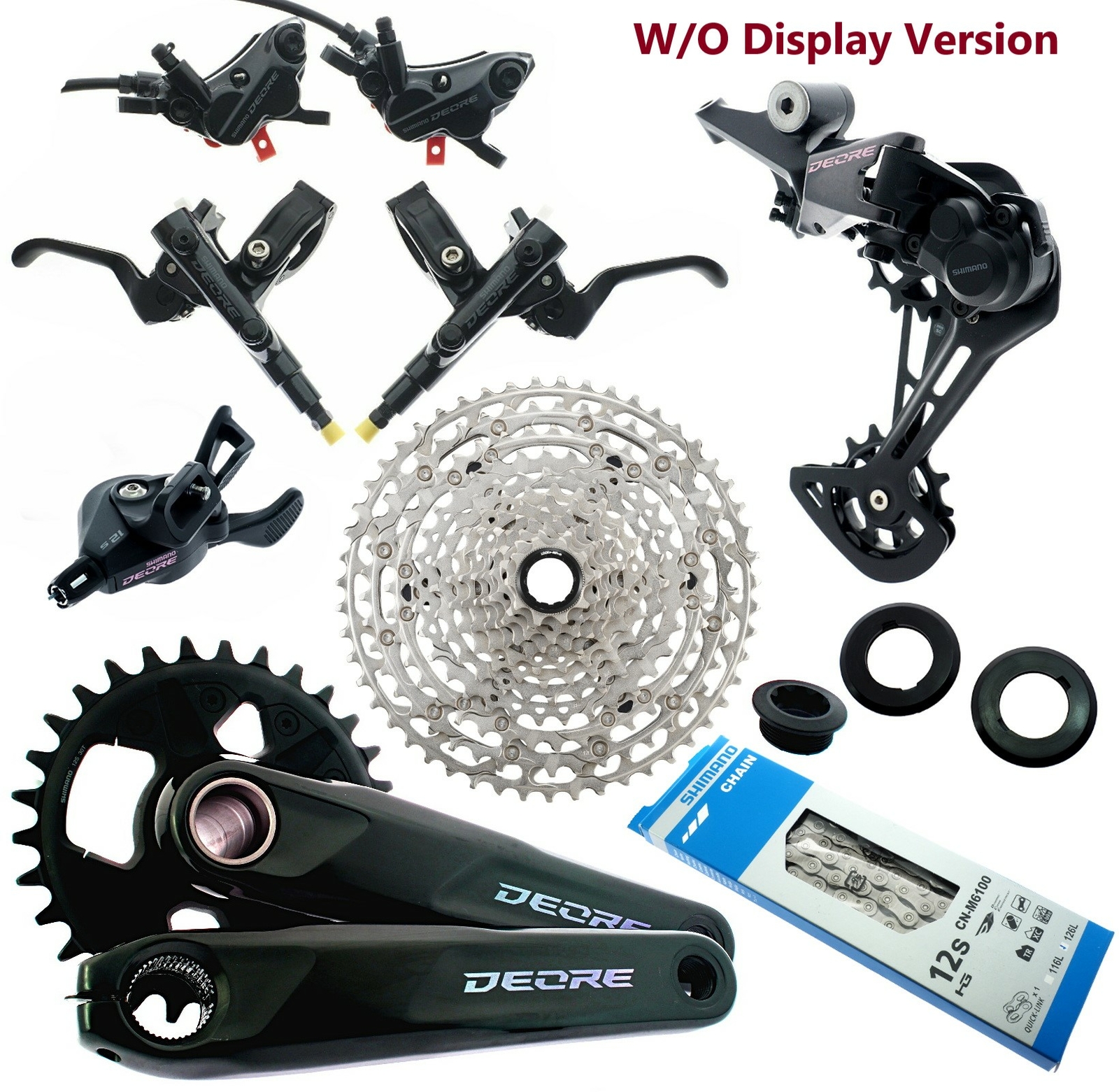 Shimano Deore SL-RD-CN-CS-BL-M6100 FC-BR-M6120 10-51T 1×12 Groupset 148 OLD READ