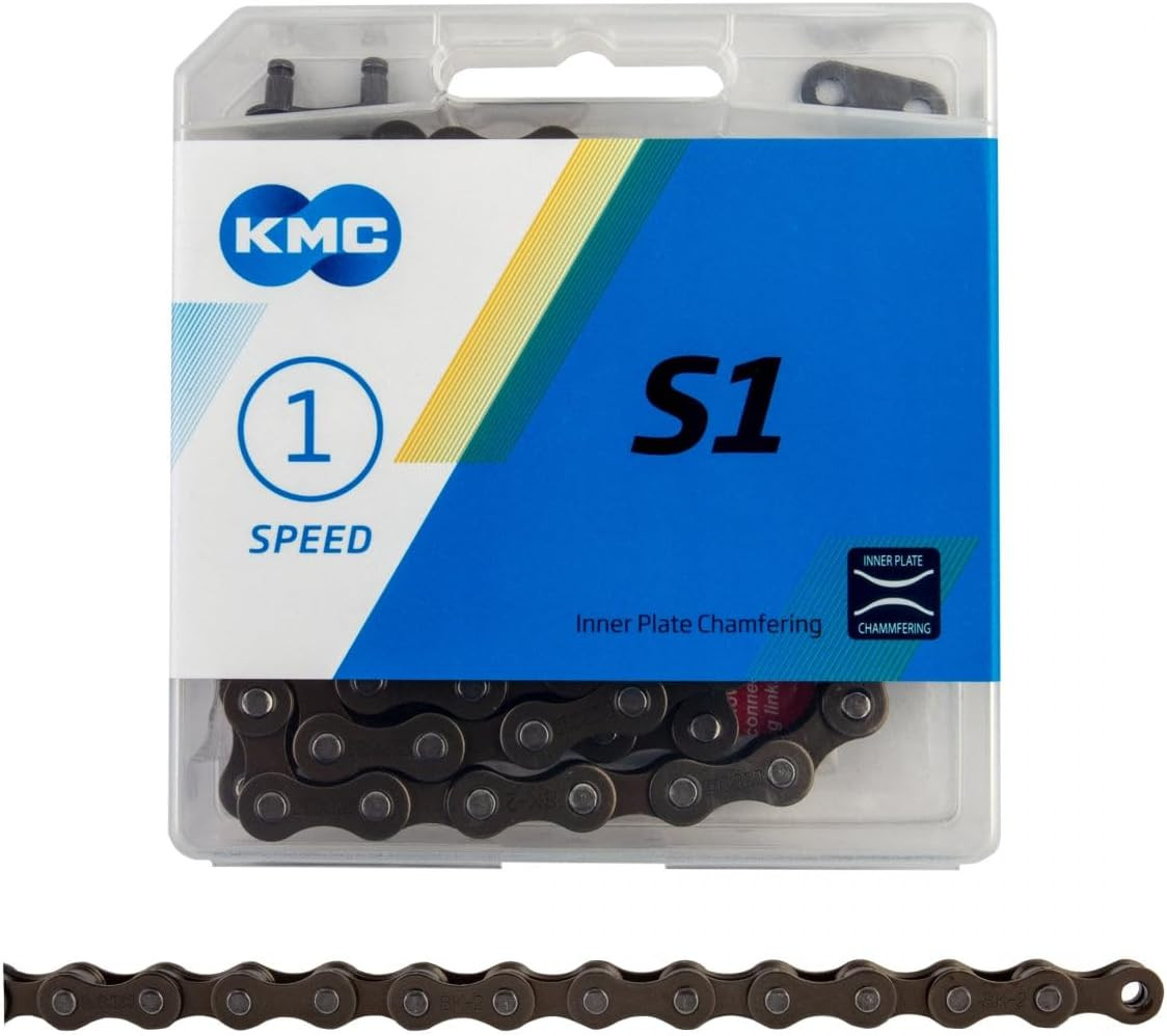 KMC, S1, Chain, Speed: 1, 1/8», Links: 112, Brown, Black, One Size