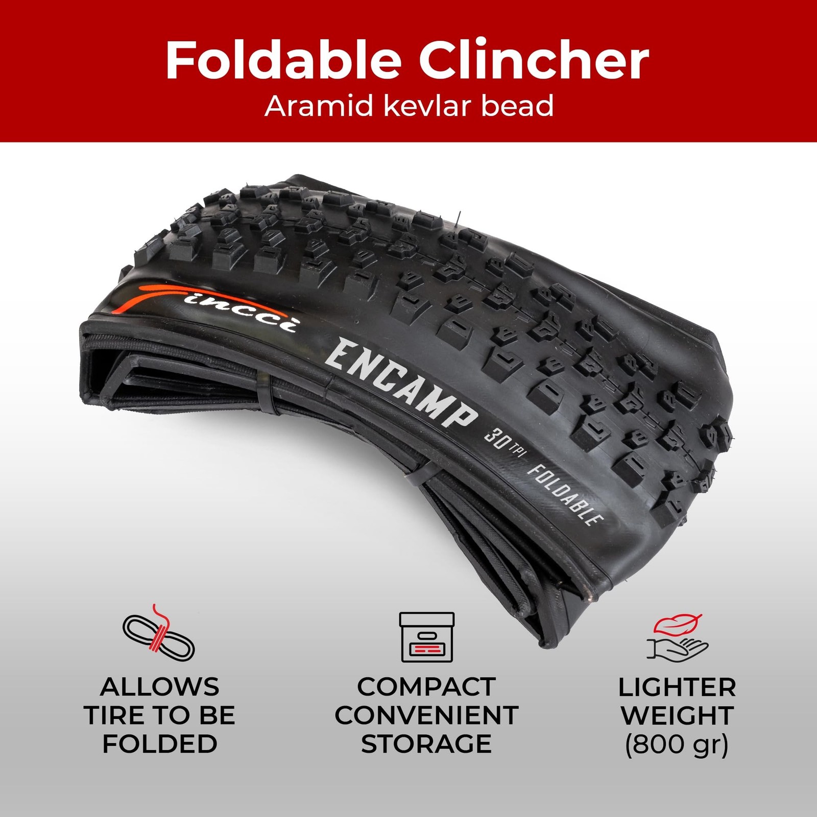 Fincci Pair 26×2.25 Bike Tire – Mountain Bike Tires 26 Inch, 57-559 – Black F…