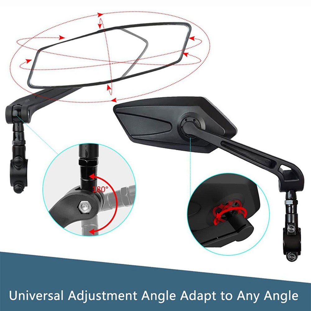 Bike Rearview Mirror for Electric Bike Scooter Reflective Rotation
