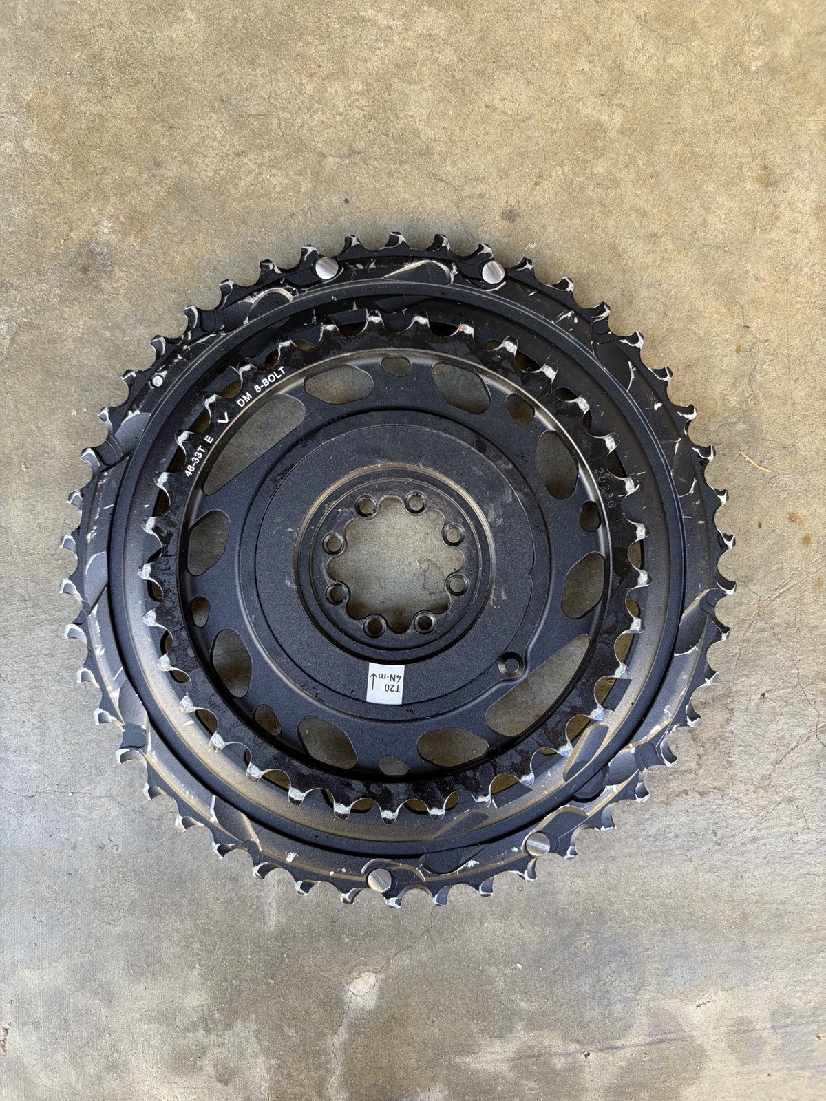 SRAM Force 2x Chainring Kit – 46/33t, 2×12-Speed, 8-Bolt, Direct Mount, Black,