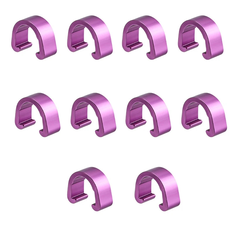 10pcs Bike Brake Cable Clips Aluminum Alloy C-Clip Guide MTB Road