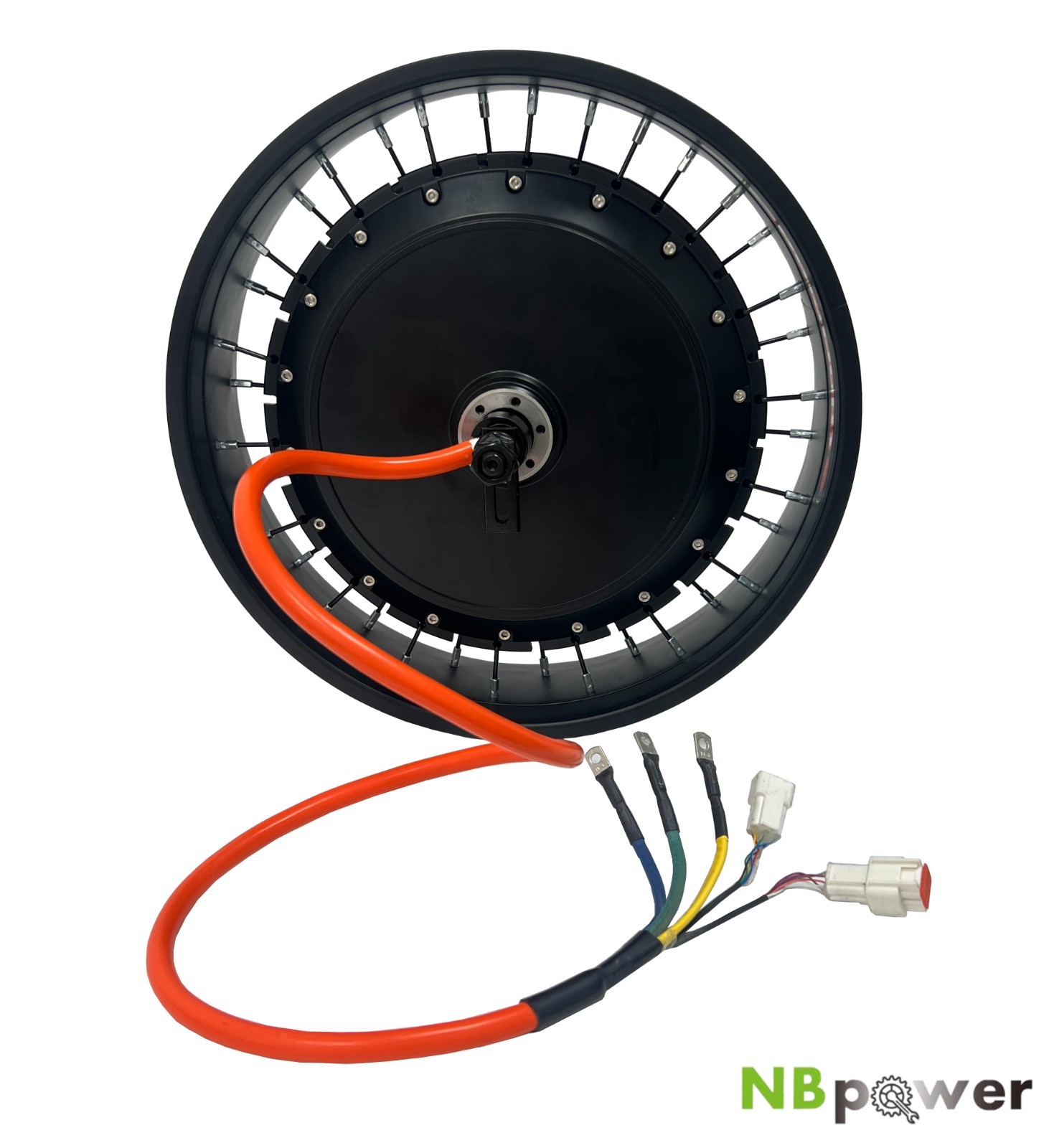 QS273 40H 8000W 3/3.5/4/5T hub motor wheel with 20/24/26*4.0inch black rim