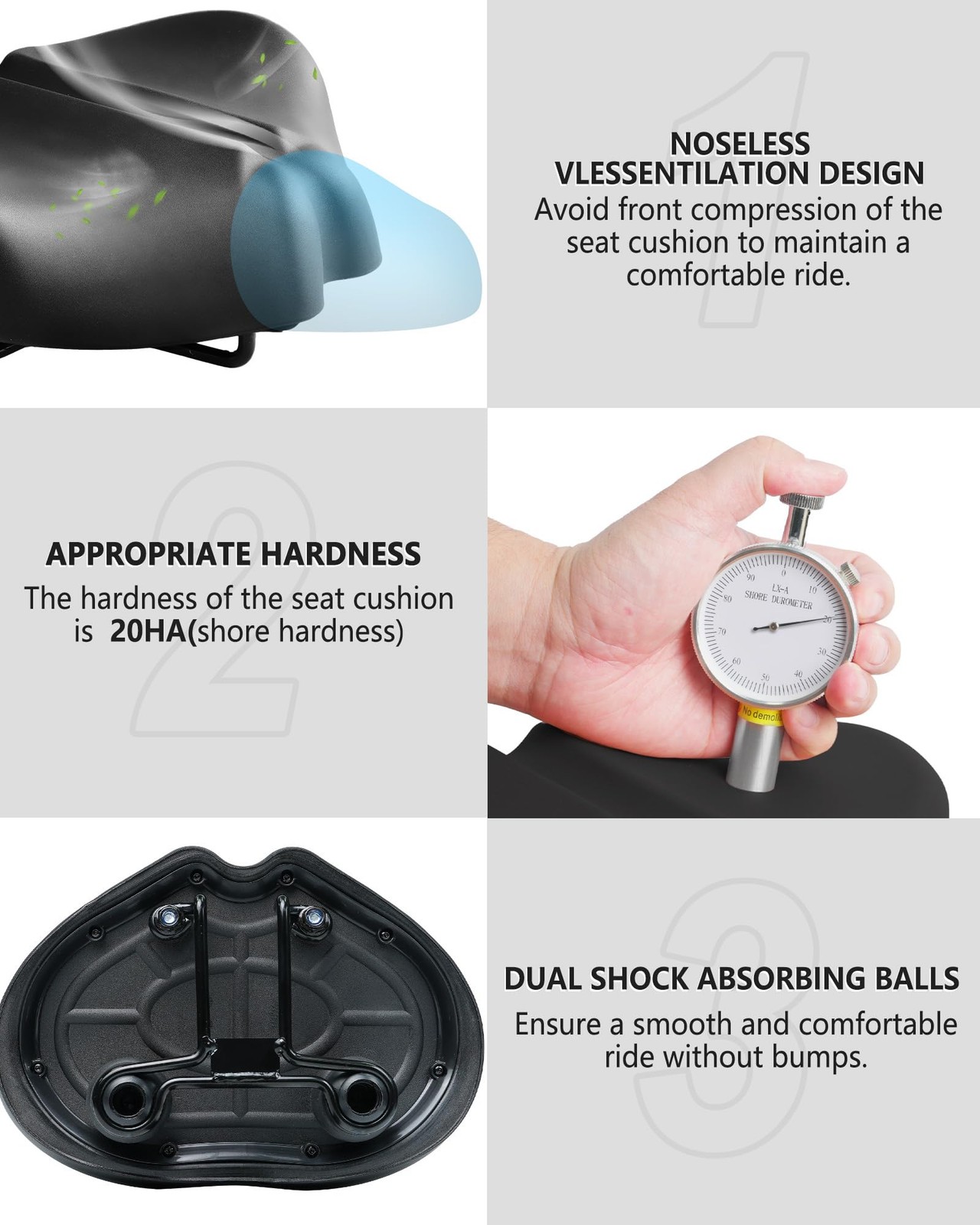 Noseless Bike Seat Cushion for Men & Women – Extra Padding & Wide Saddle Suit…