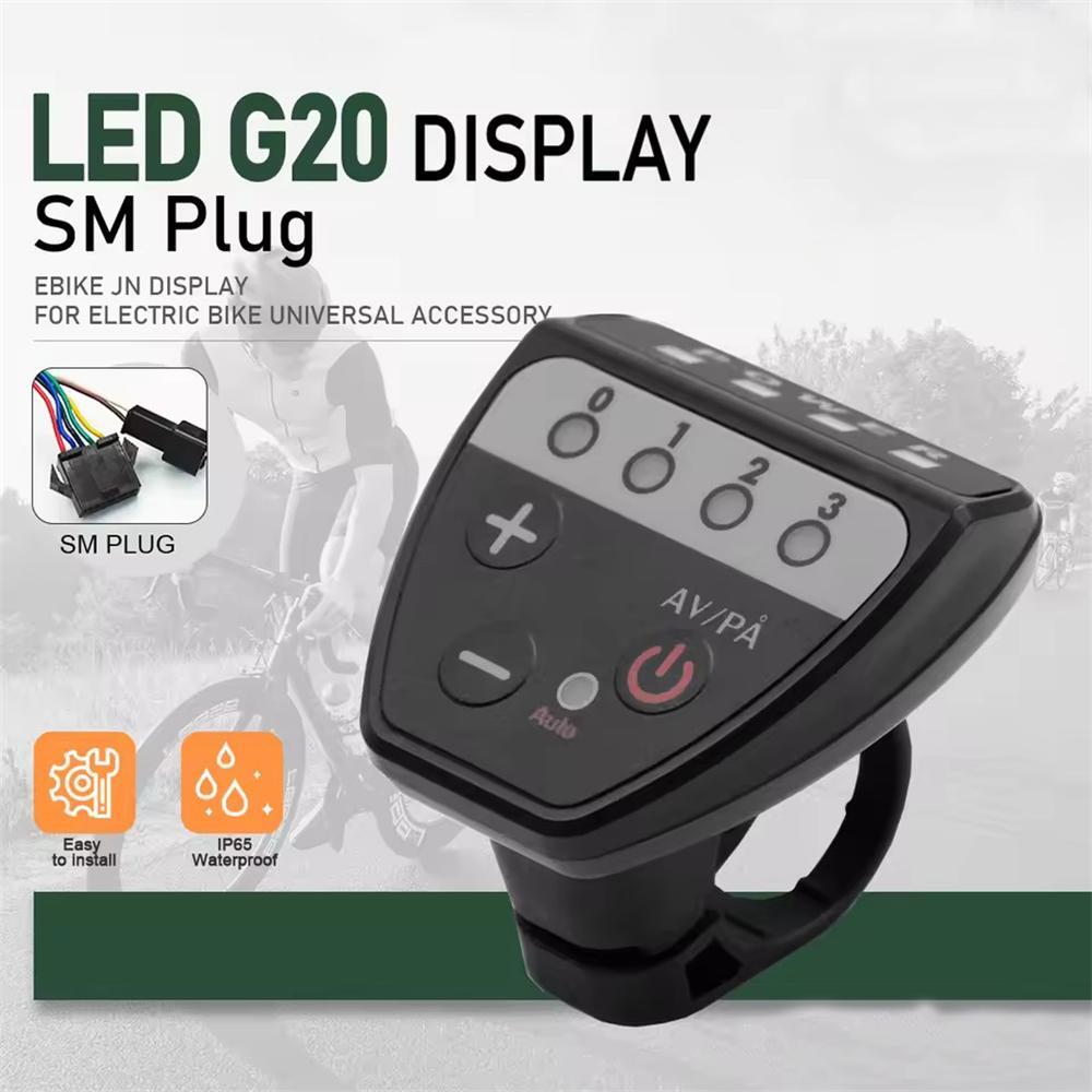 Electric Bike Display 36/48V LED G20 Control Panel Controller Parts SM/WP Plug