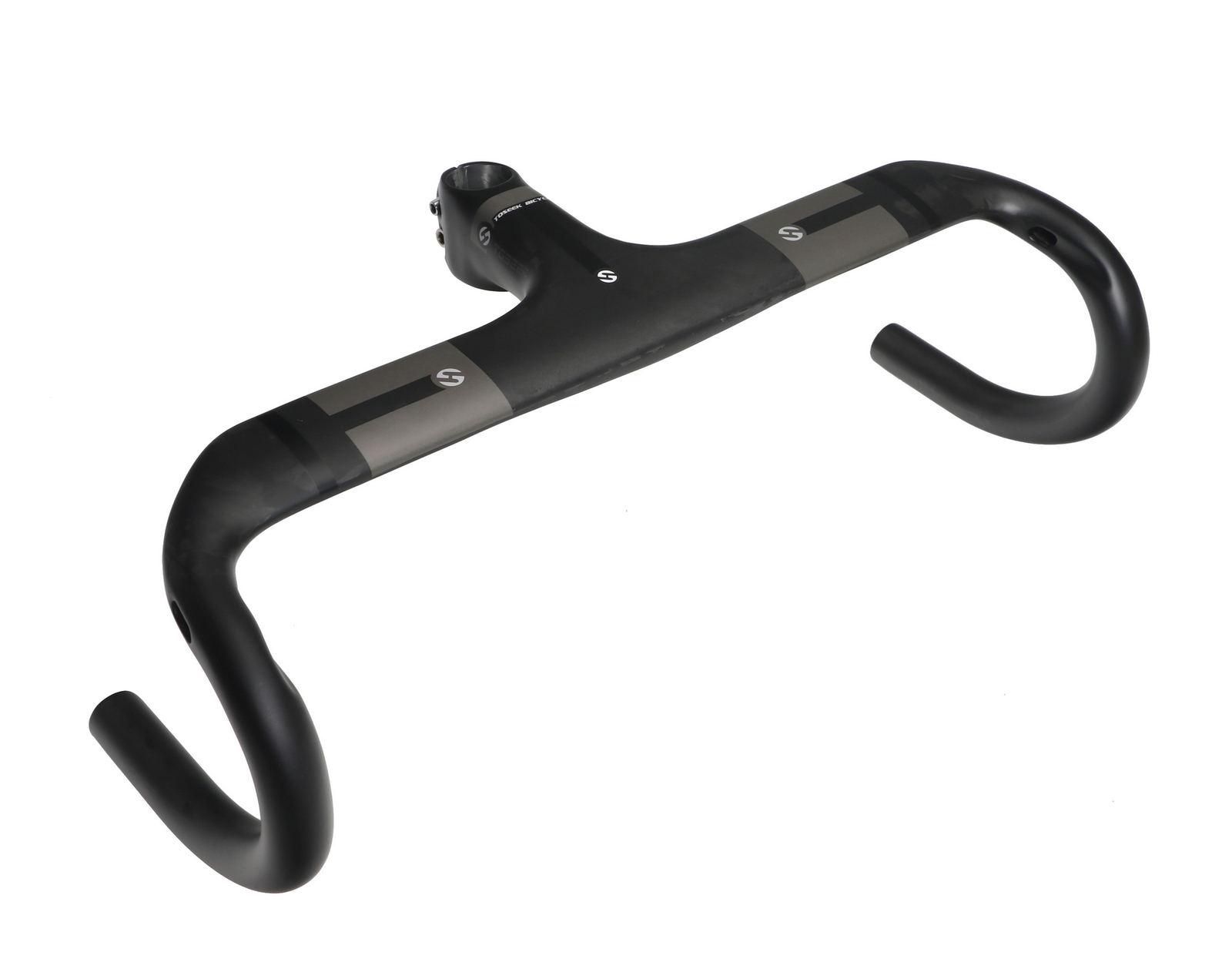 TOSEEK Carbon Fiber Road Bike Integrated Handlebar Stem Drop Bar 400/420/440mm